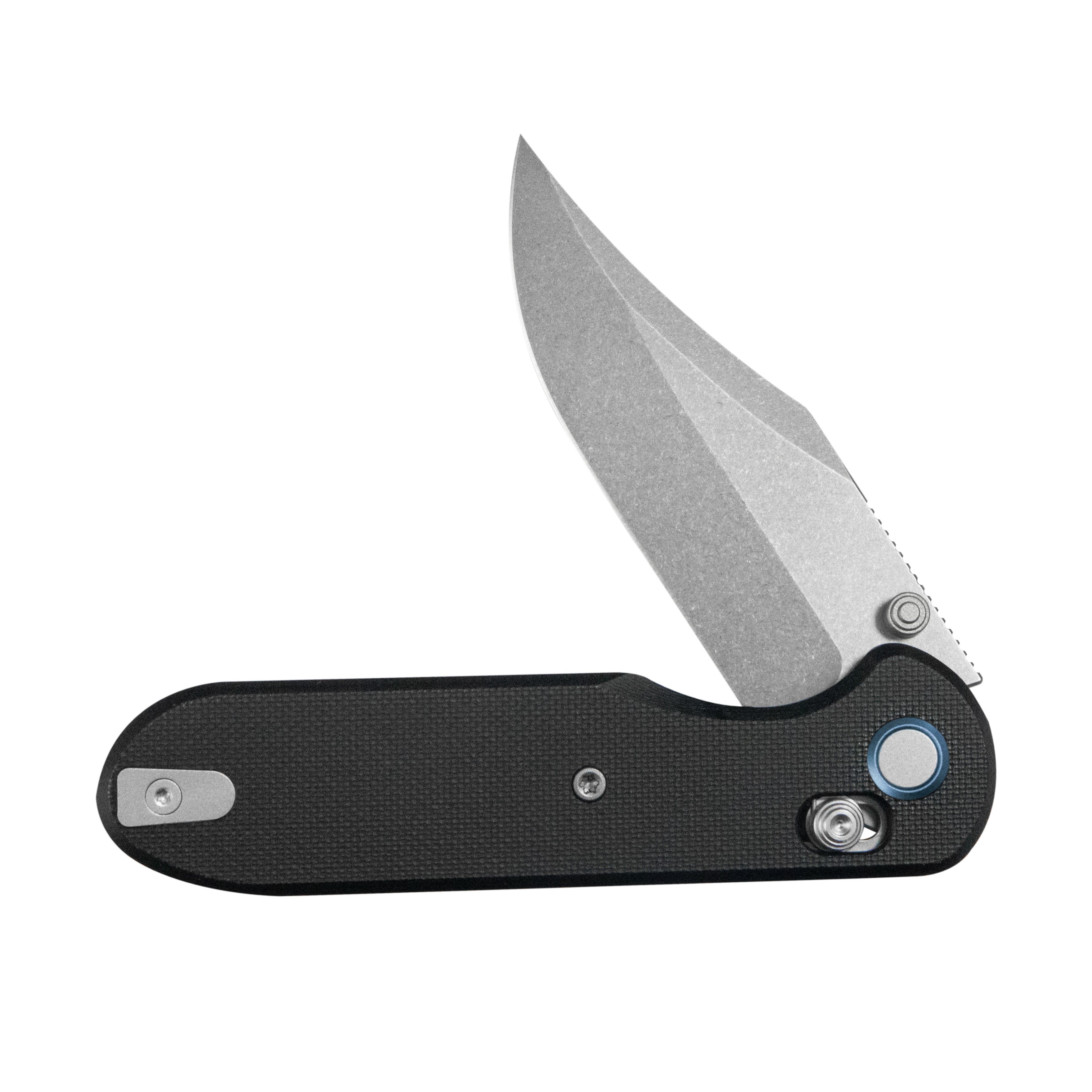 (Pre-order)( Before February 5th): GEO Knife Ethereal Cutter Axis lock Folding Knife Black G10 Handle 3.0" Stonewash Bohler M390 Blade GEO2401F