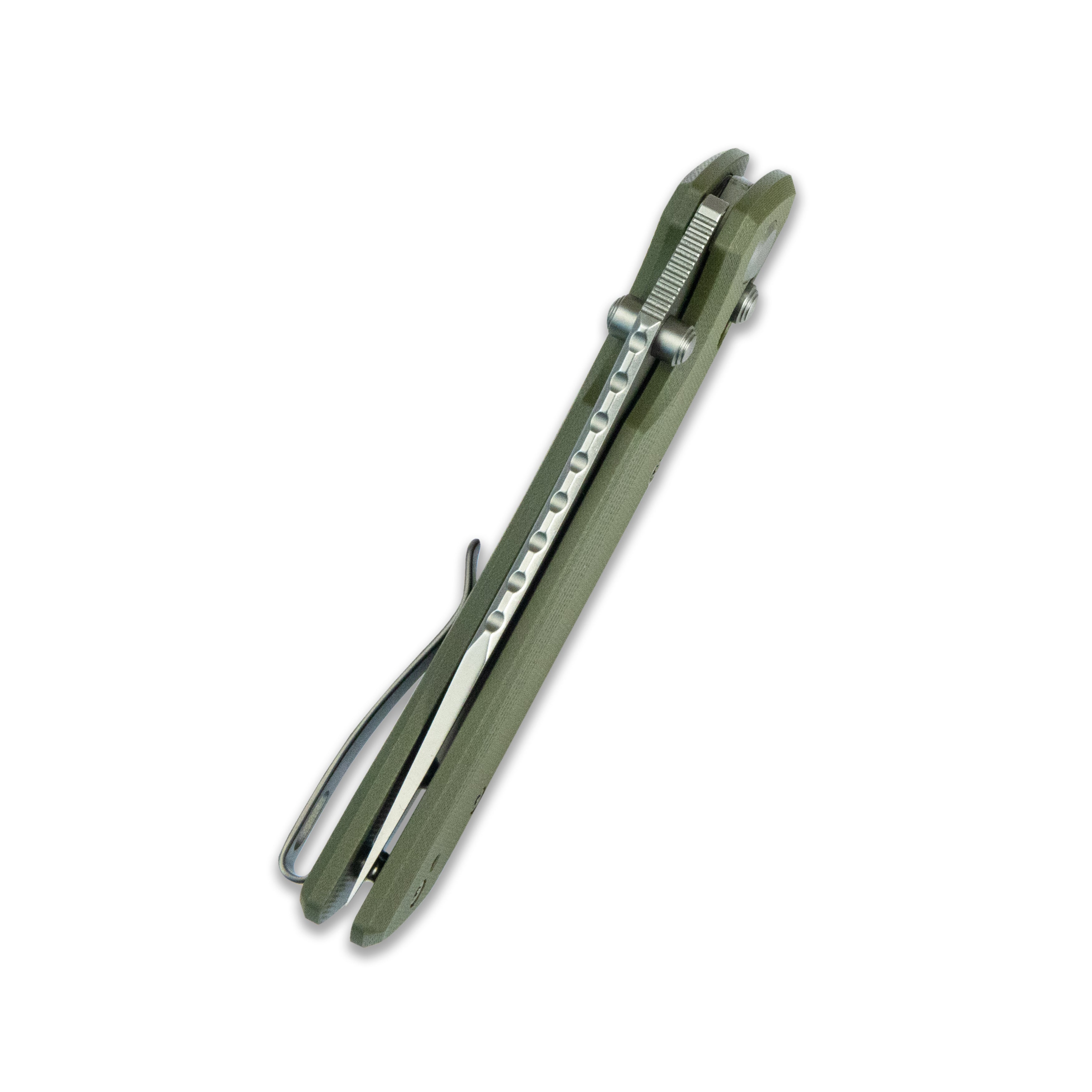 GEO Knife Cirex Crossbar lock Folding Knife Green G10 Handle 3.5" Stonewash Bohler M390 Blade GEO2601D