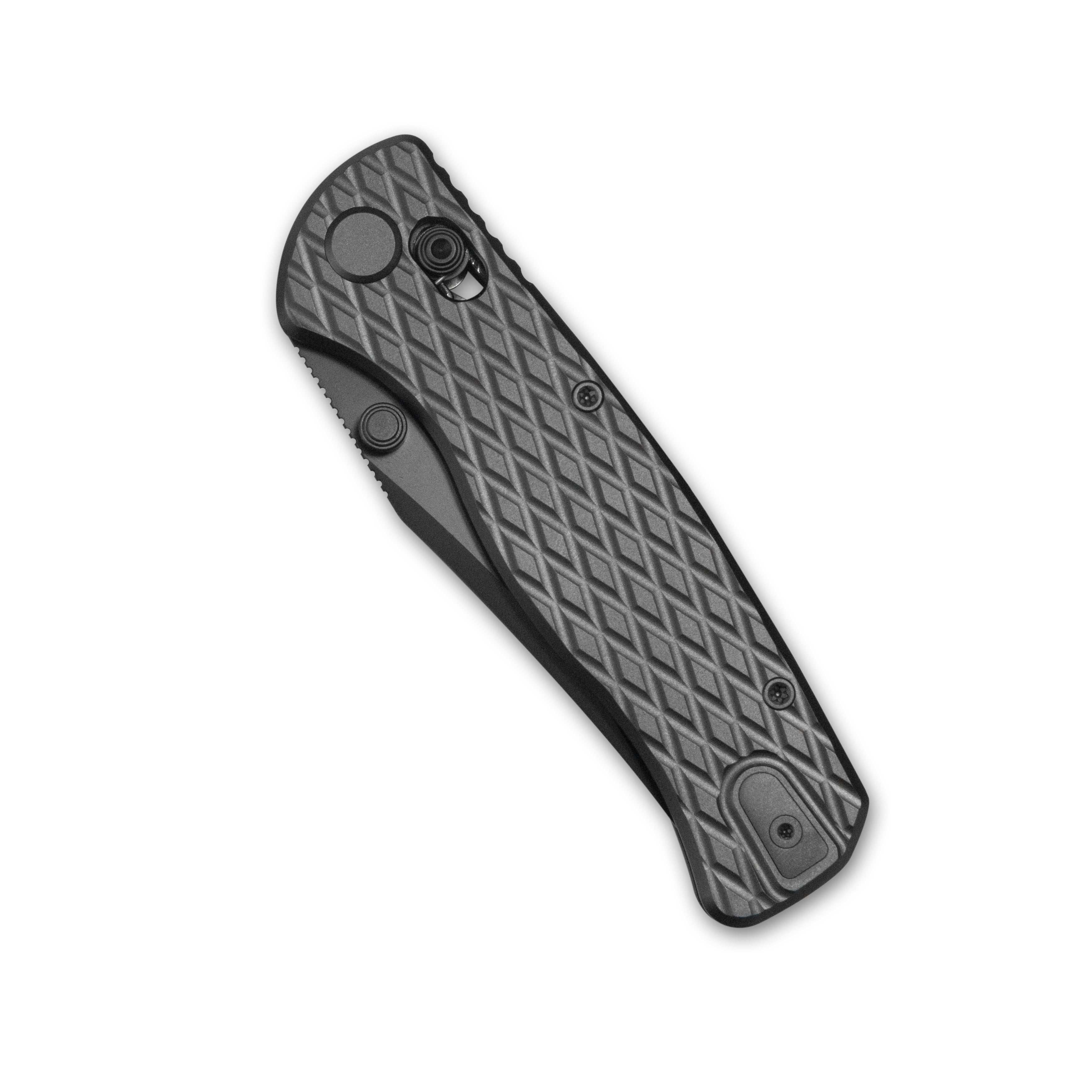 GEO Knife Sharp Shadow Axis lock Folding Knife Black DLC 6AL4V Titanium Handle 3.3" Black DLC Bohler M390 Blade GEO2504B