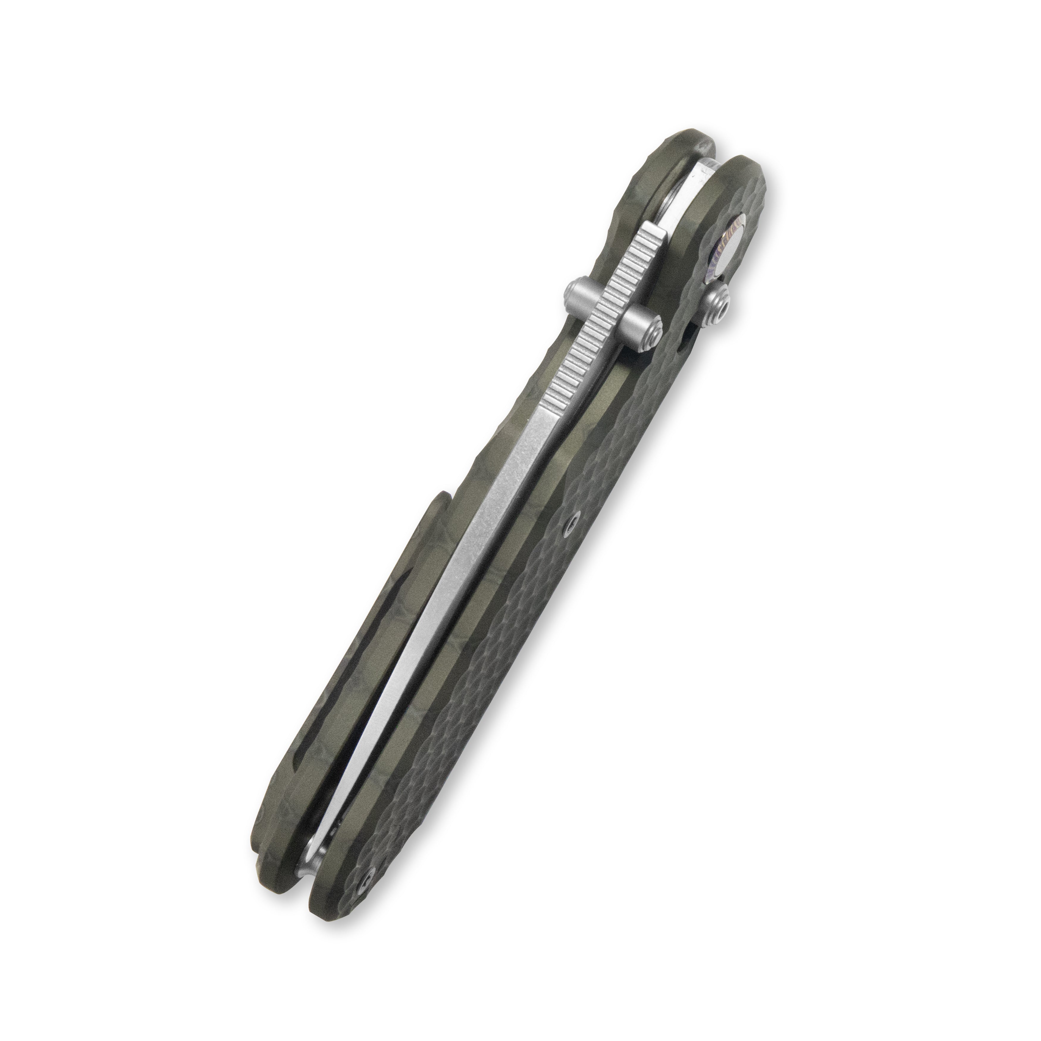 (Pre-order)( Before February 5th): GEO Knife Ethereal Cutter Axis lock Folding Knife Tiger Stripe Pattern Flamed 6AL4V Titanium Handle 3.0" Stonewash Bohler M390 Blade GEO2402J