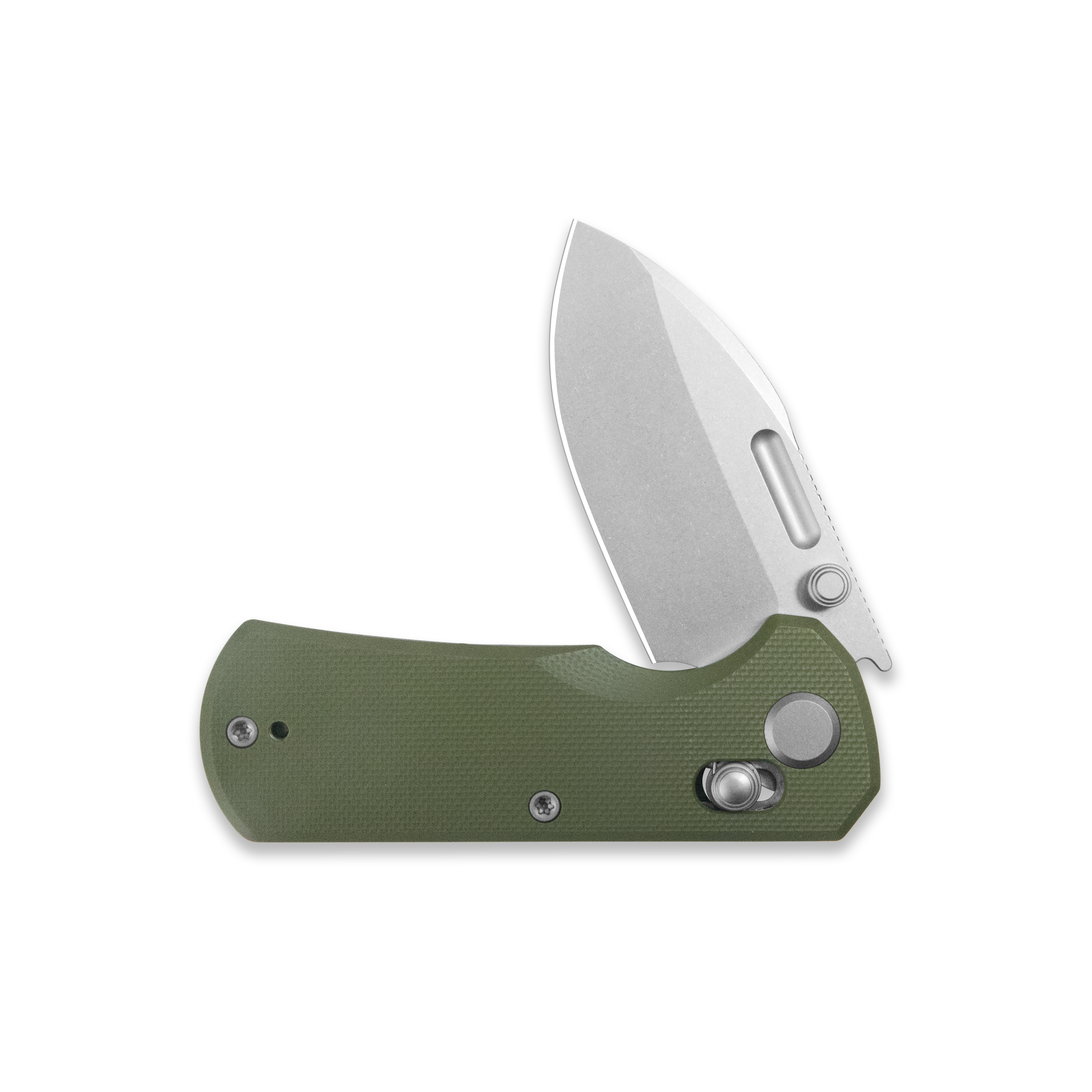 GEO Knife Belluf Crossbar lock Folding Knife Green G10 Handle 2.4" Stonewash Bohler M390 Blade GEO2508E