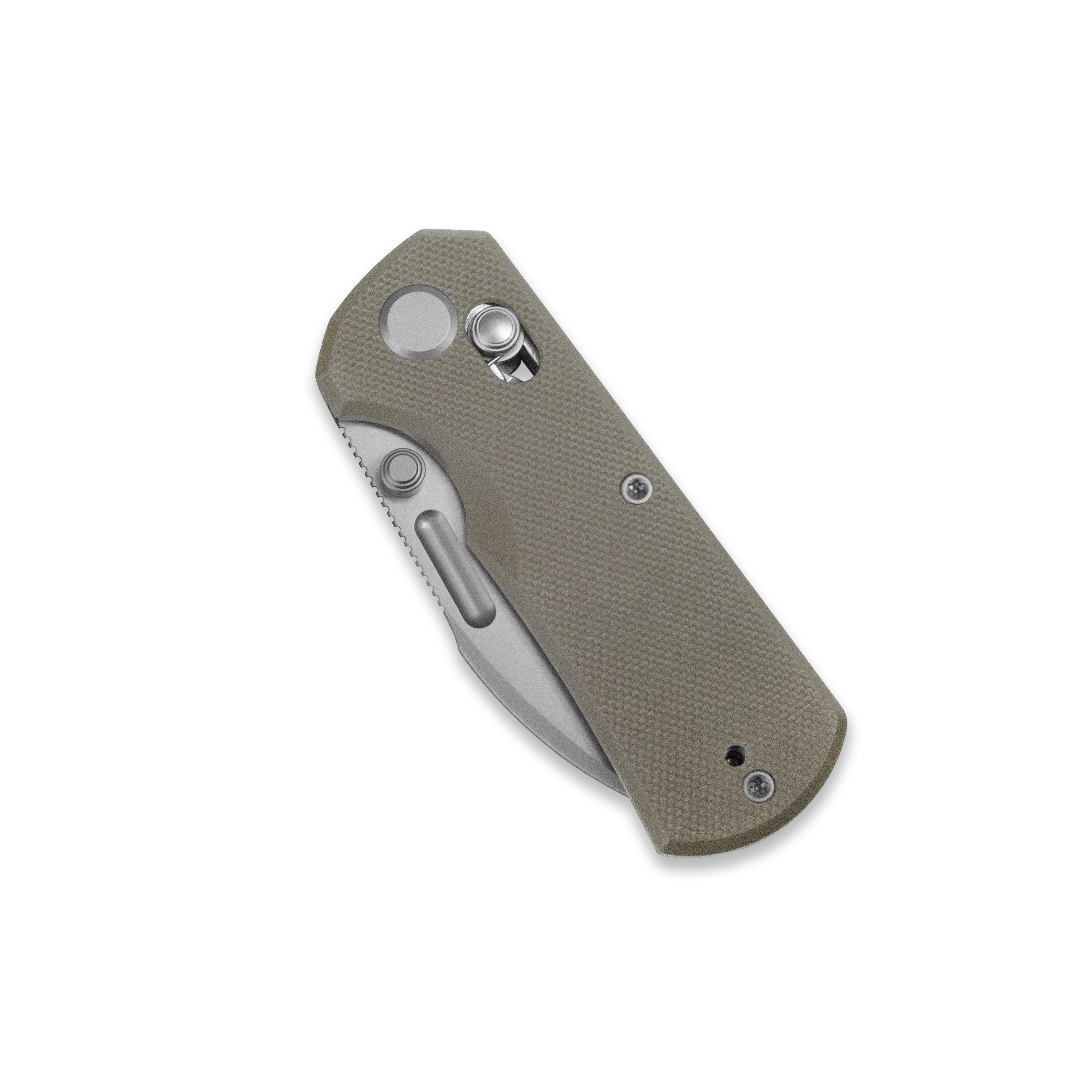 GEO Knife Belluf Crossbar lock Folding Knife Khaki G10 Handle 2.4" Stonewash Bohler M390 Blade GEO2508F