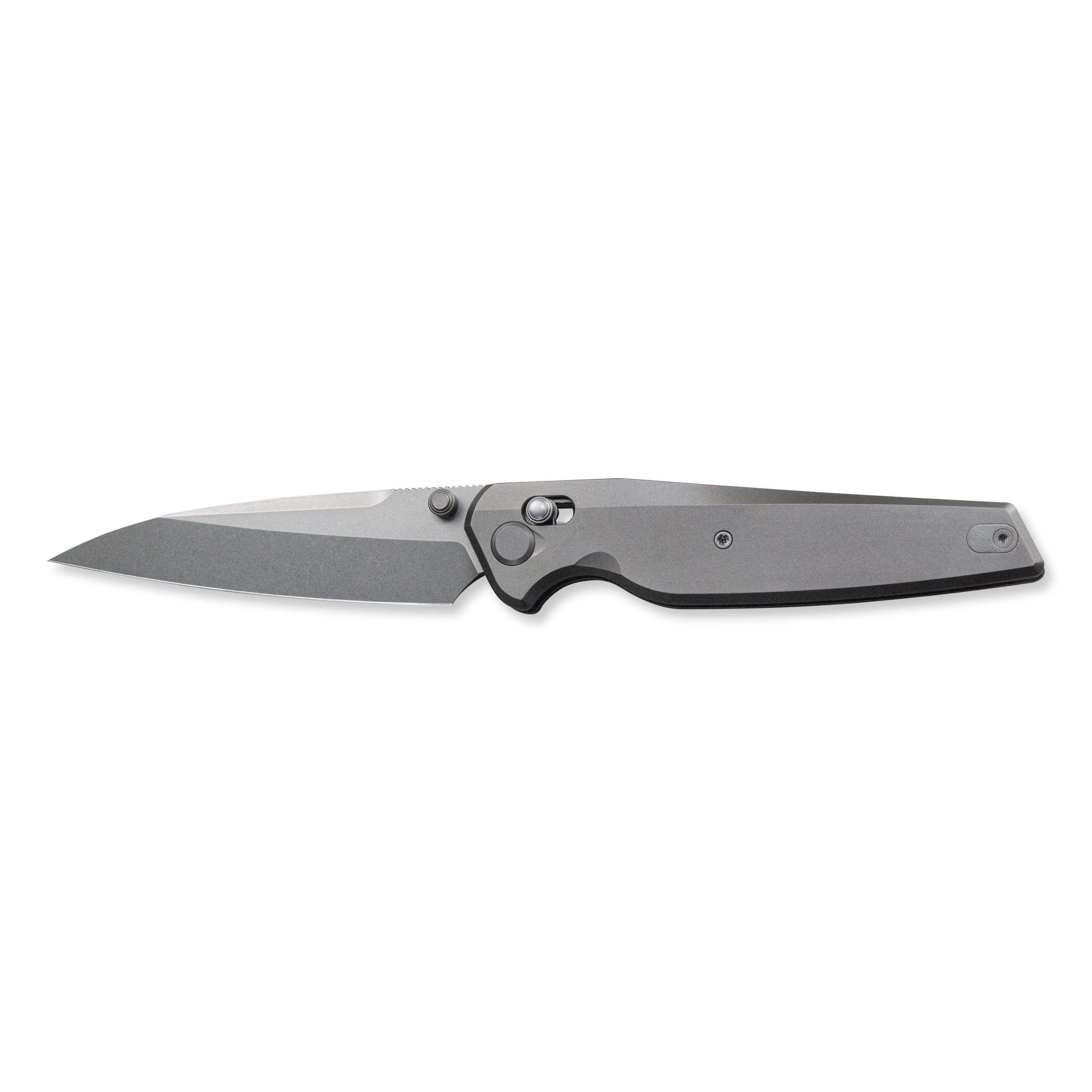 GEO Knife FANTASM Axis lock Folding Knife Gray 6AL4V Titanium Handle 3.9" Stonewash Bohler M390 Blade GEO2505A