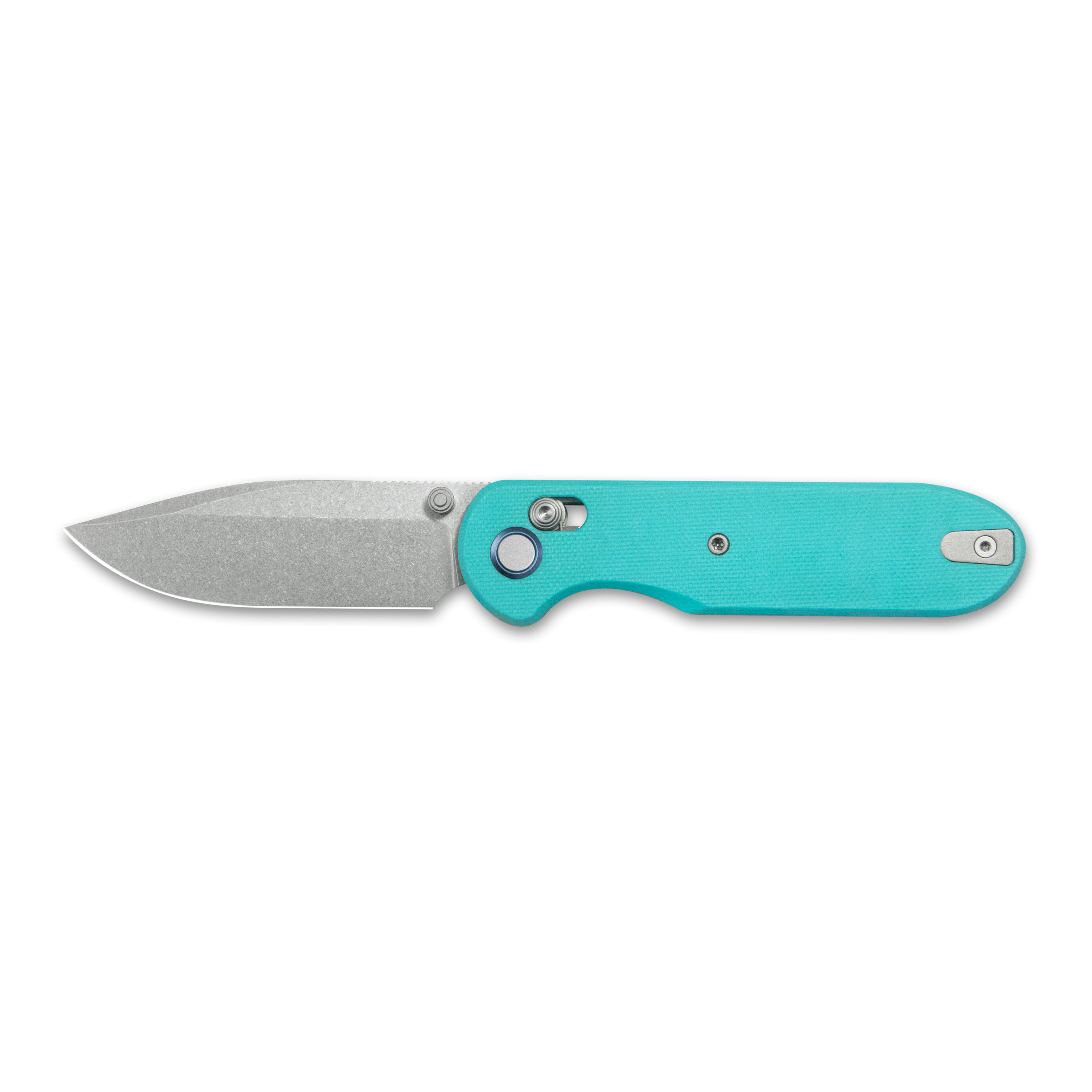(Pre-order)( Before February 5th): GEO Knife Ethereal Cutter Axis lock Folding Knife Tiffany Blue G10 Handle 3.0" Stonewash Bohler M390 Blade GEO2402G