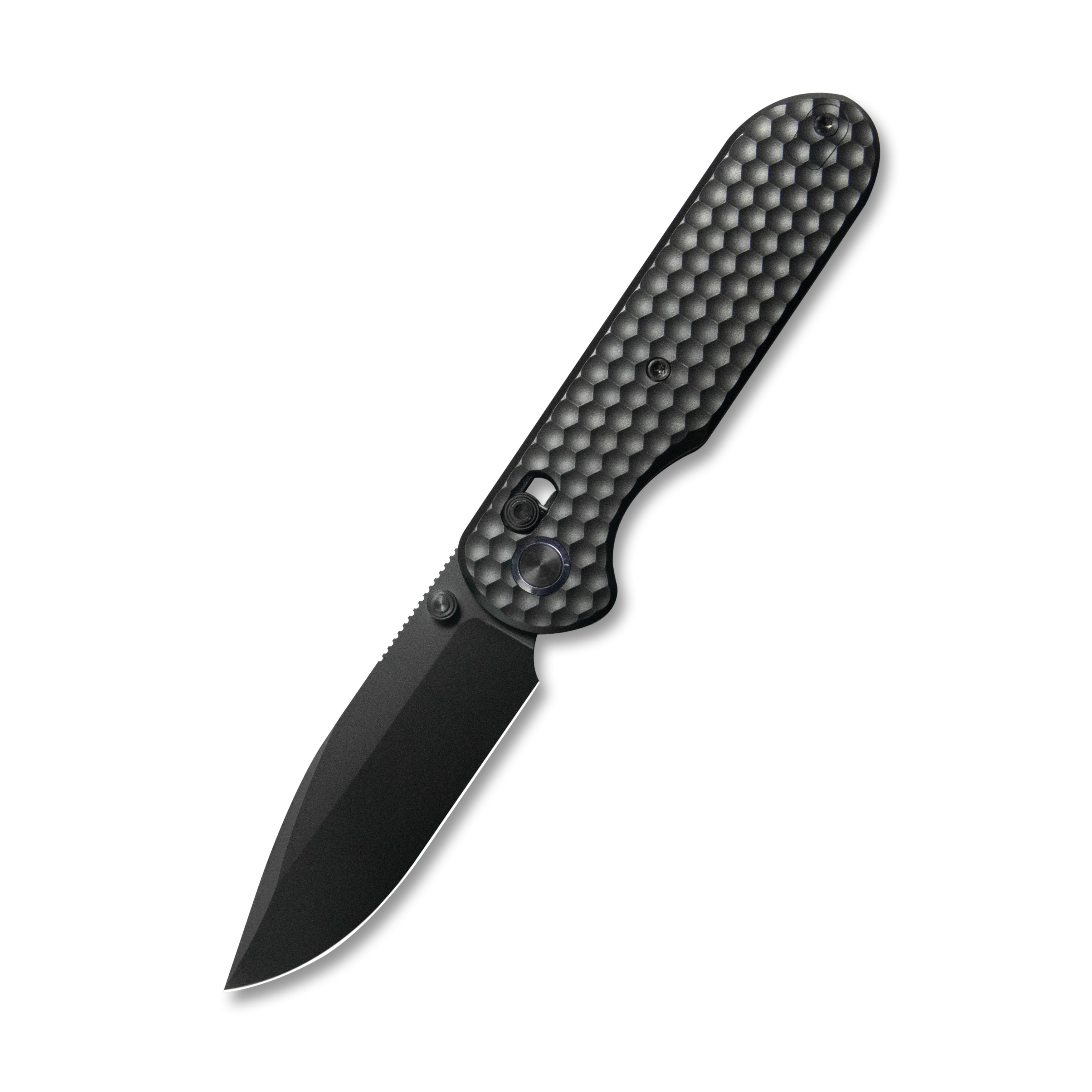 (Pre-order)( Before February 5th):GEO Knife Ethereal Cutter Axis lock Folding Knife Black 6AL4V Titanium Handle 3.0" Black DLC Bohler M390 Blade GEO2402D