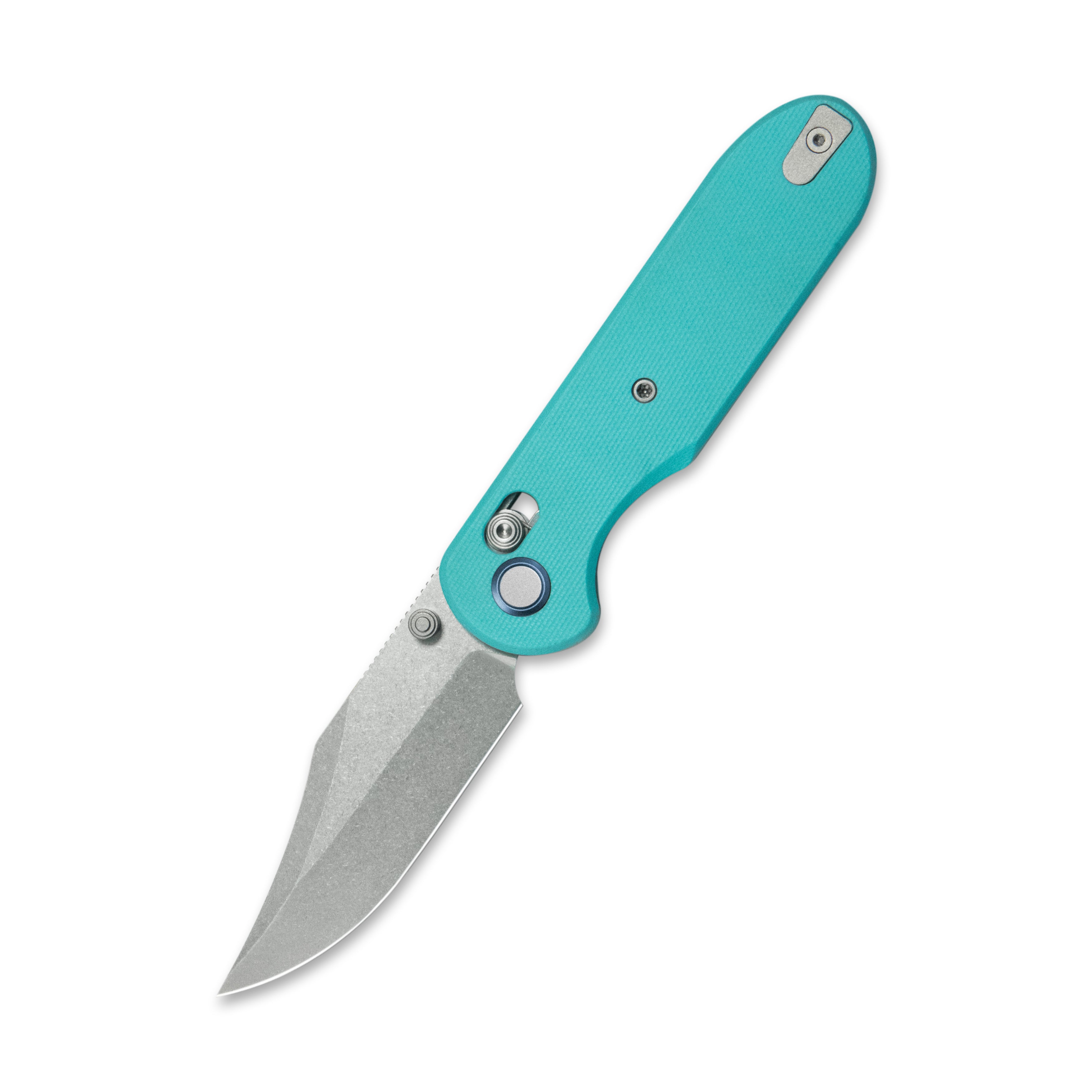 (Pre-order)( Before February 5th): GEO Knife Ethereal Cutter Axis lock Folding Knife Tiffany Blue G10 Handle 3.0" Stonewash Bohler M390 Blade GEO2401G