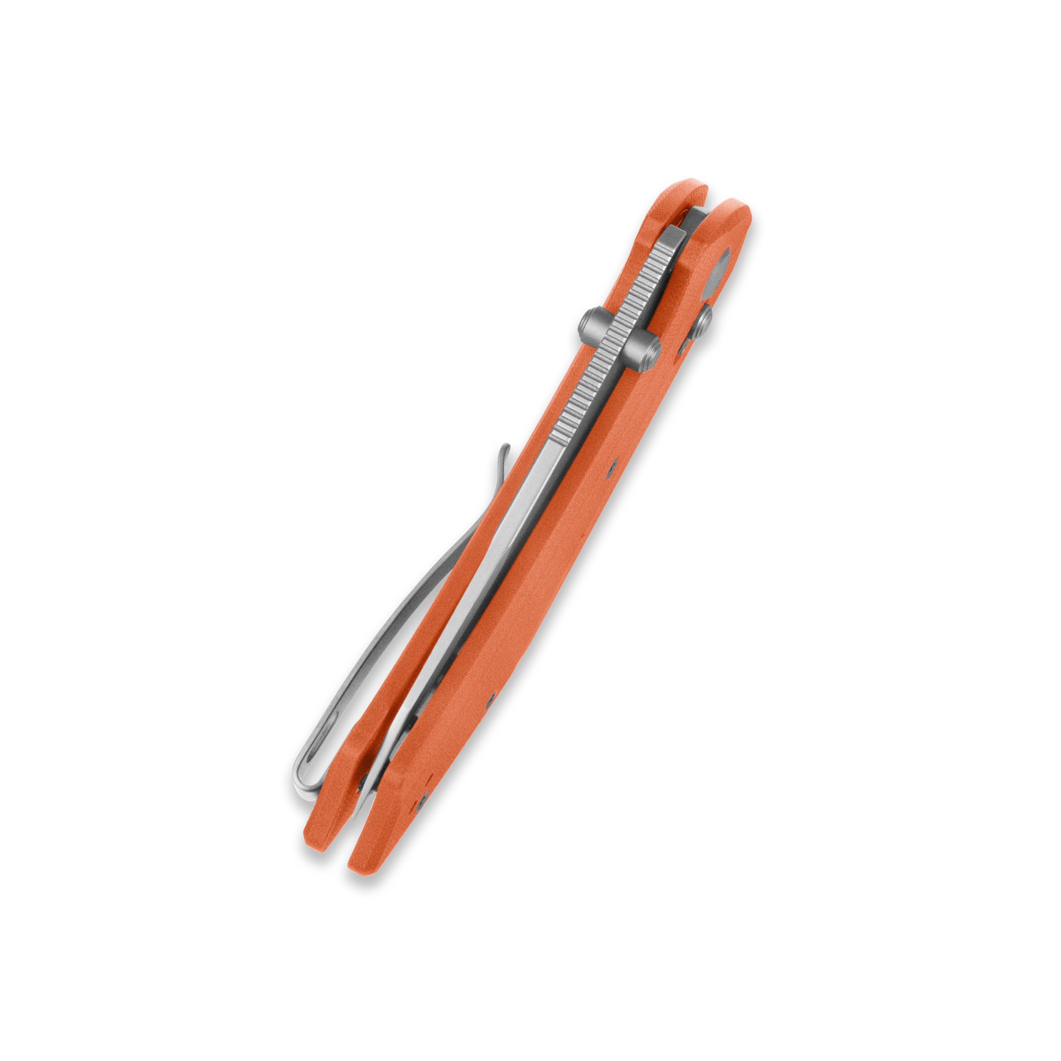 GEO Knife DIVID Crossbar lock Folding Knife Orange G10 Handle 3.3" Stonewash Bohler M390 Blade GEO2507H