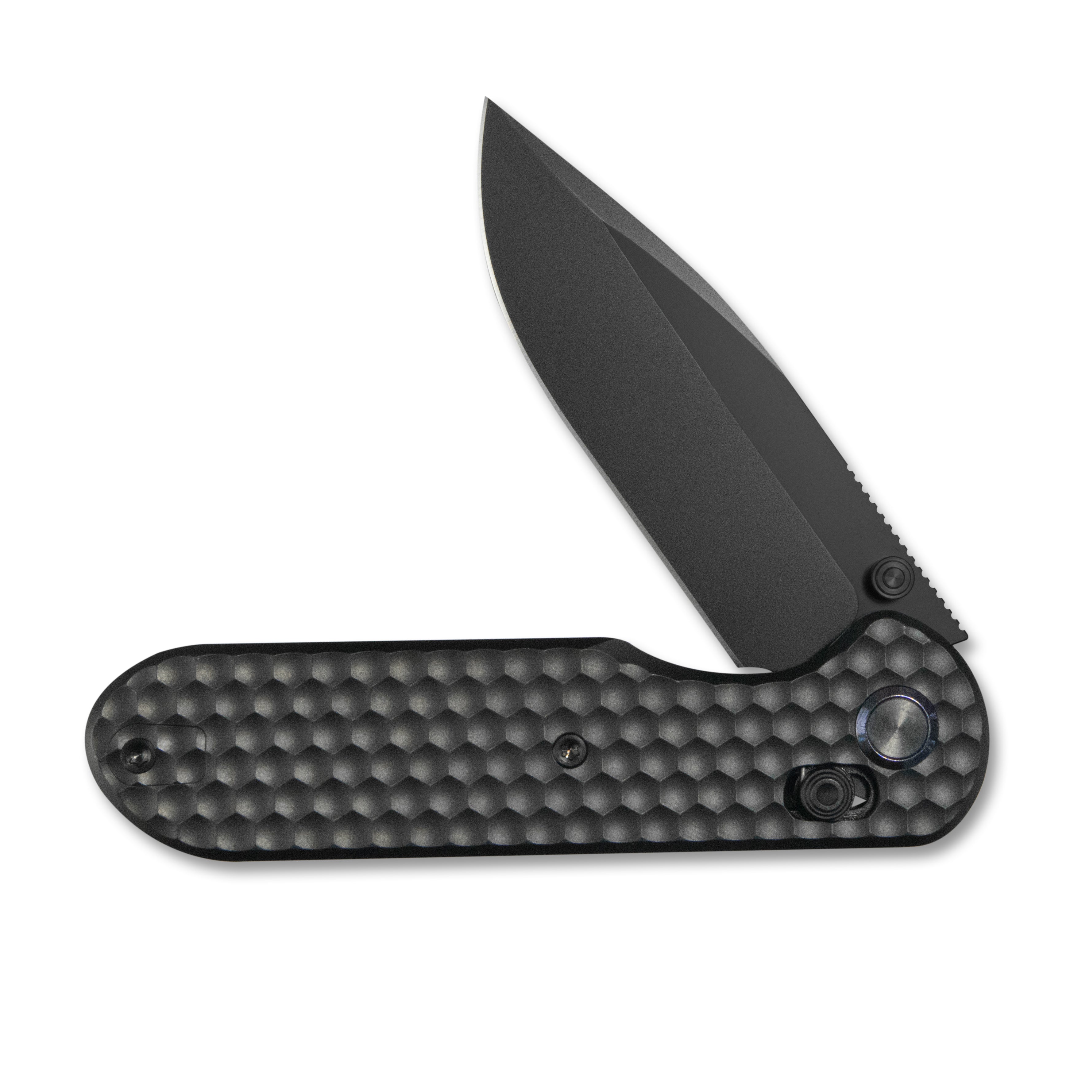 (Pre-order)( Before February 5th):GEO Knife Ethereal Cutter Axis lock Folding Knife Black 6AL4V Titanium Handle 3.0" Black DLC Bohler M390 Blade GEO2402D