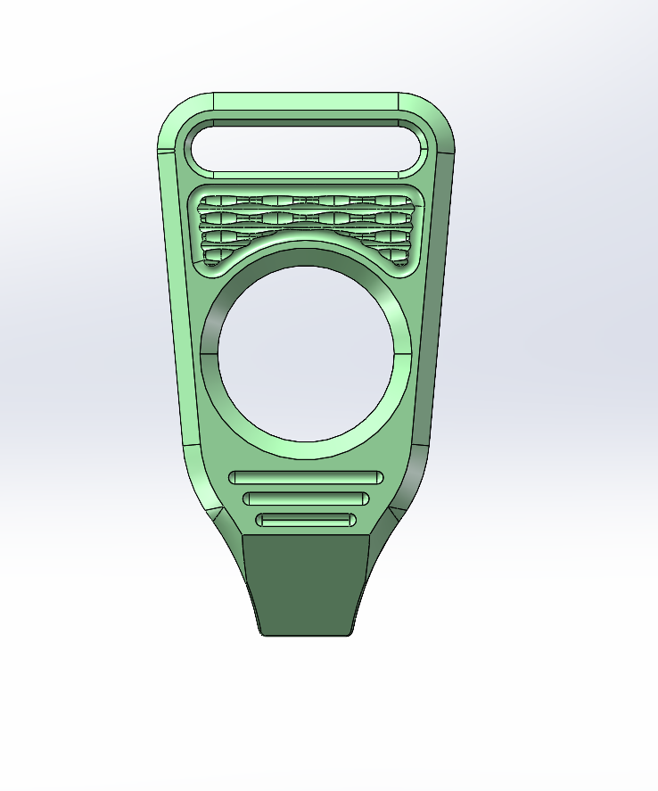 GEO Knife 6AL4V Titanium Material Anodized Green Finish Pry-bar GEO2512F