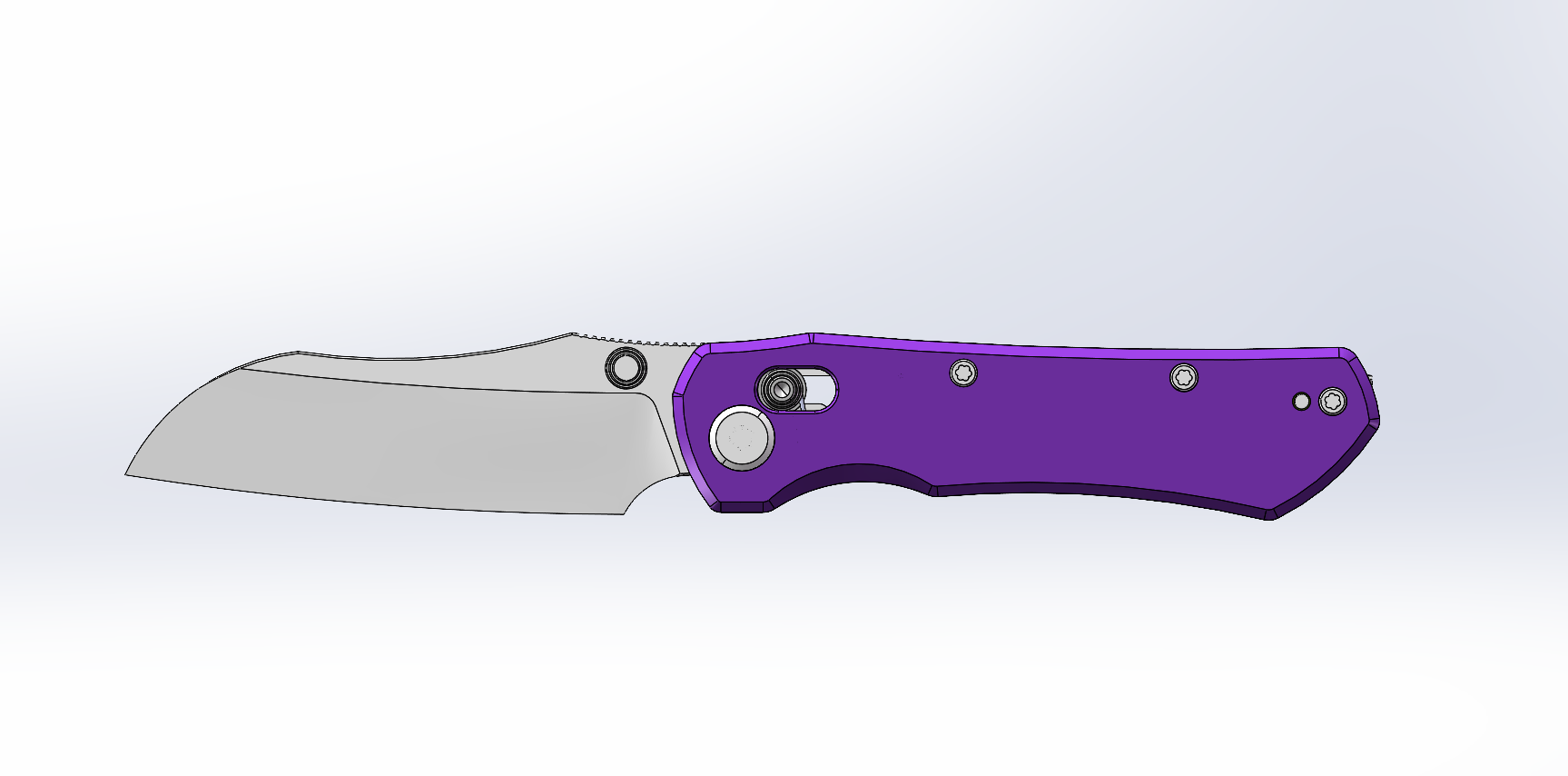 (Pre-order): GEO Knife Komodo Axis lock Folding Knife Purple G10 Handle 3.1" Stonewash Bohler M390 Blade GEO2509G