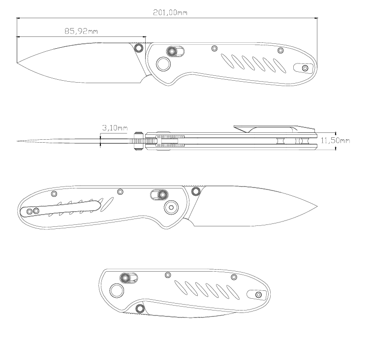 GEO Knife Frost Axis lock Folding Knife Tiger Stripe Pattern Flamed 6AL4V Titanium Handle 3.4" Stonewash Bohler M390 Blade GEO2501C