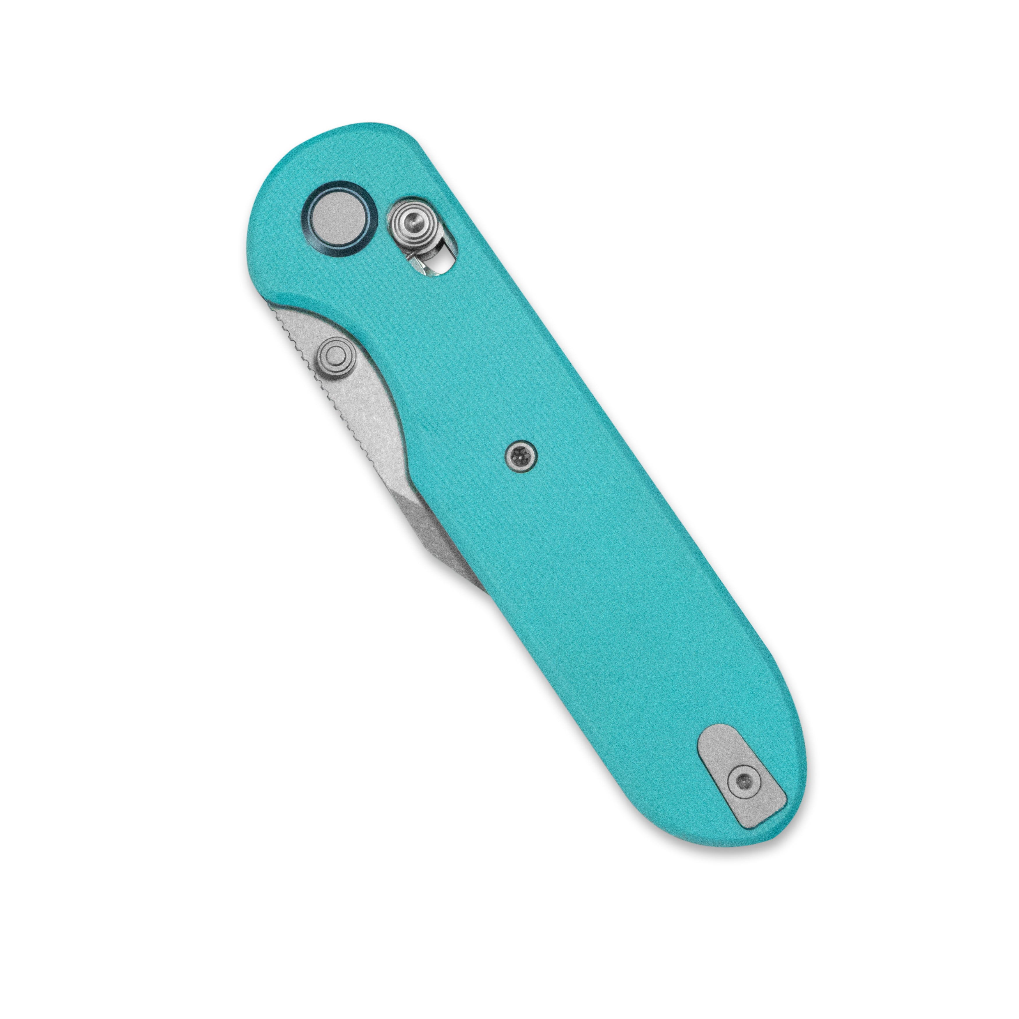 (Pre-order)( Before February 5th): GEO Knife Ethereal Cutter Axis lock Folding Knife Tiffany Blue G10 Handle 3.0" Stonewash Bohler M390 Blade GEO2401G