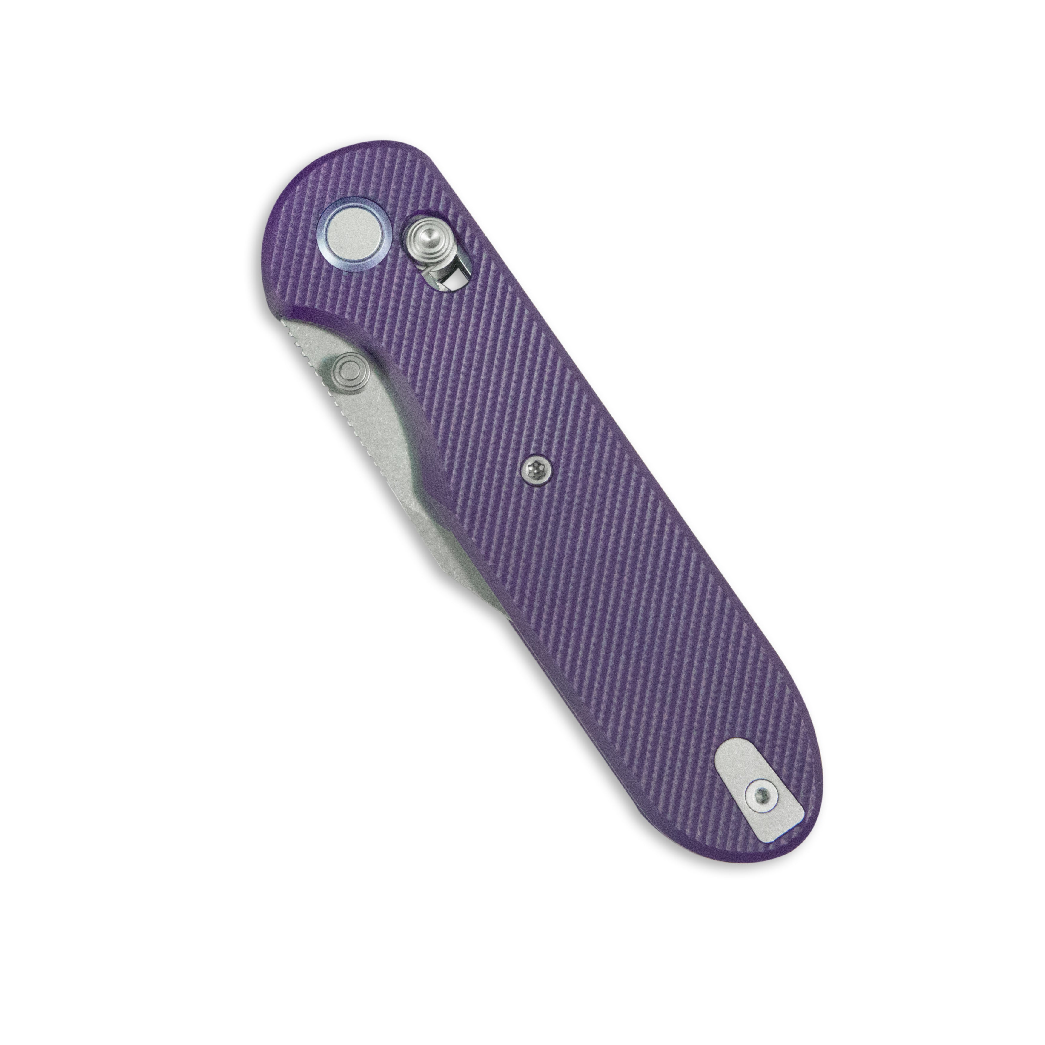 (Pre-order)( Before February 5th): GEO Knife Ethereal Cutter Axis lock Folding Knife Purple G10 Handle 3.0" Stonewash Bohler M390 Blade GEO2401L