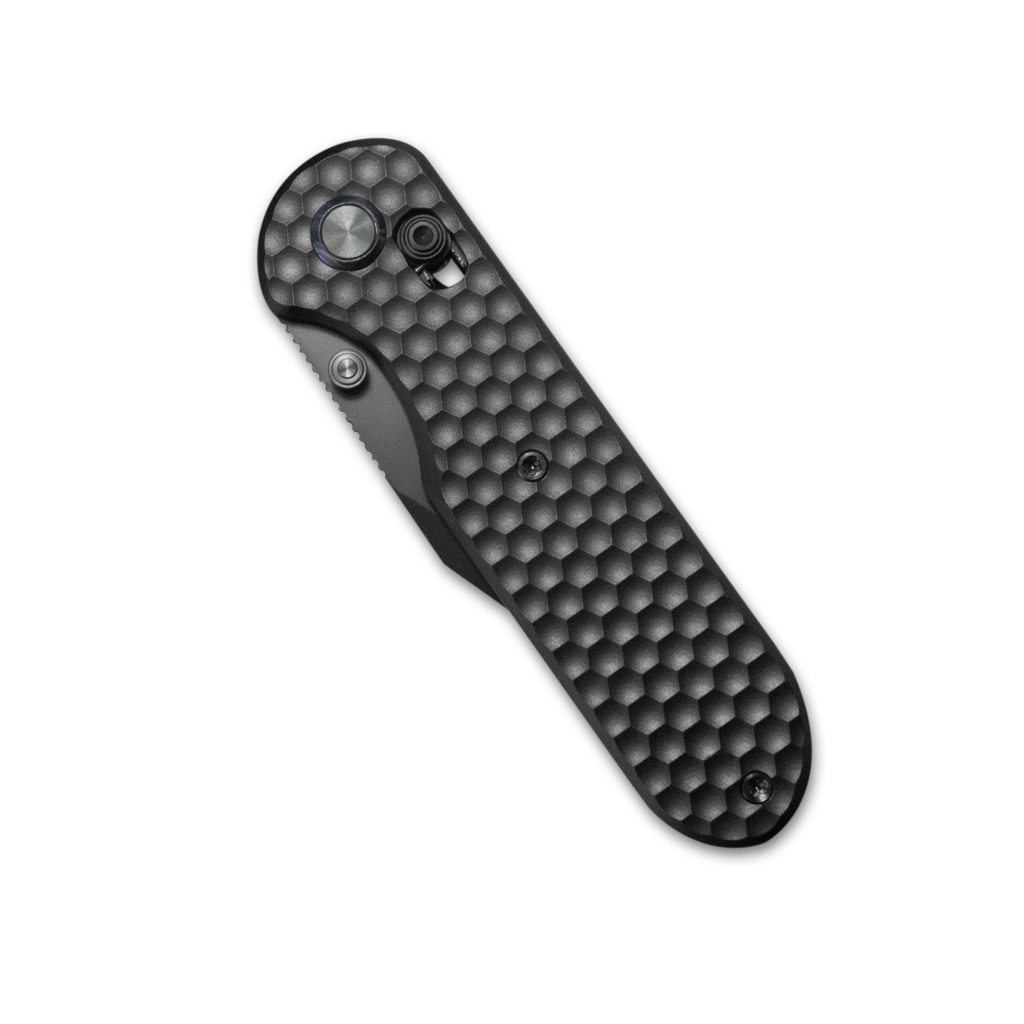 GEO Knife Ethereal Cutter Axis lock Folding Knife Black 6AL4V Titanium Handle 3.0" Black DLC Bohler M390 Blade GEO2401D