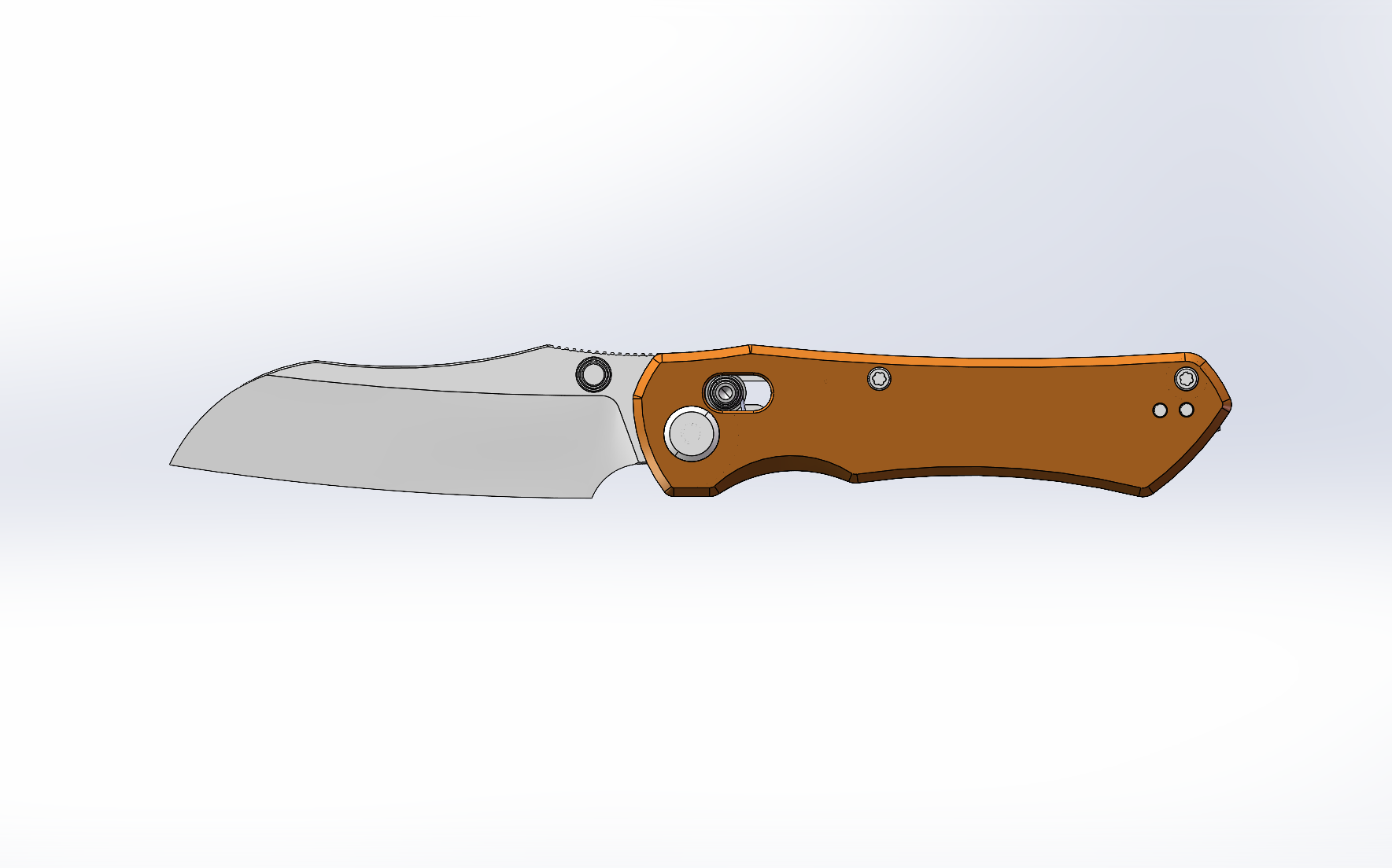 (Pre-order): GEO Knife Komodo Axis lock Folding Knife Orange G10 Handle 3.1" Stonewash Bohler M390 Blade GEO2509H