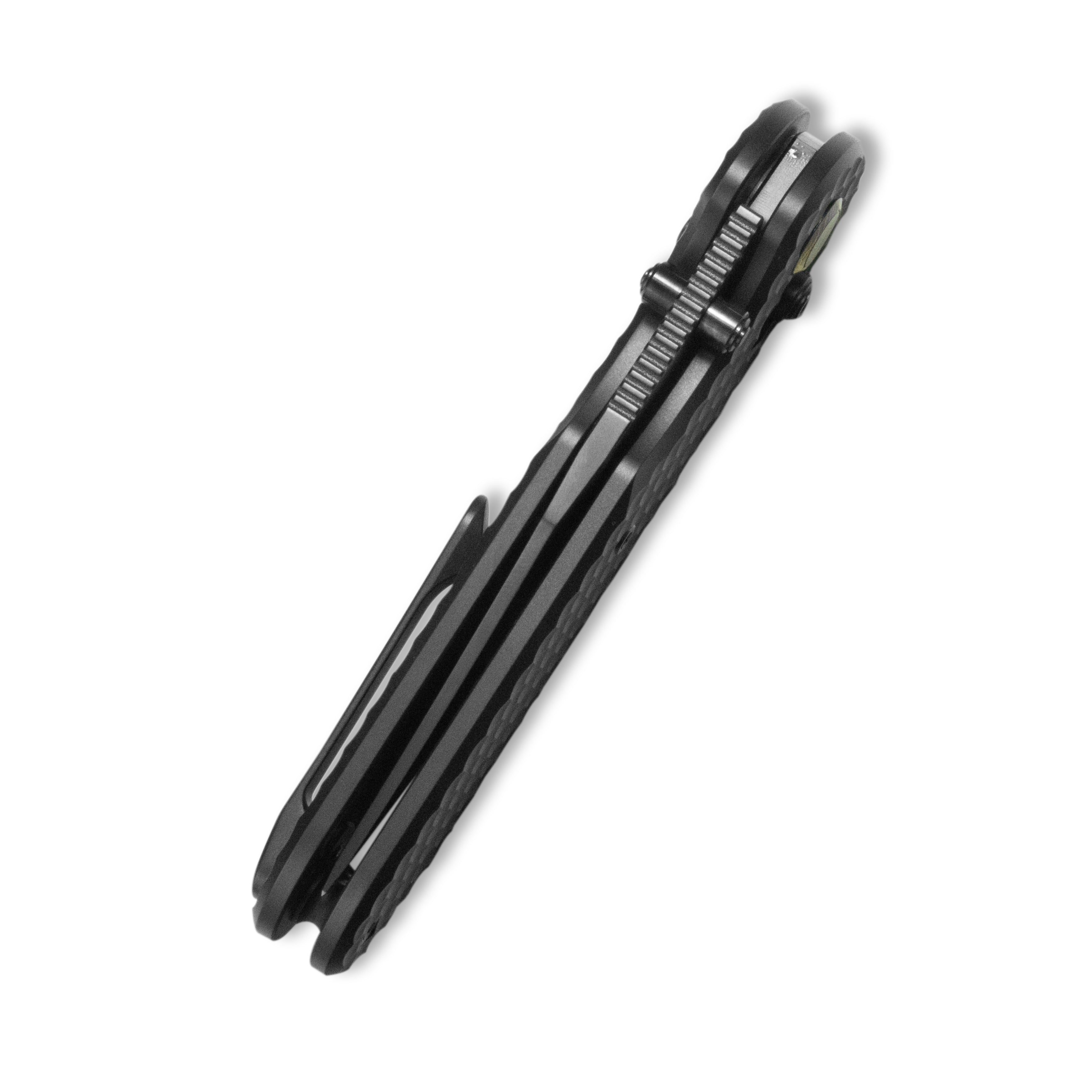 GEO Knife Ethereal Cutter Axis lock Folding Knife Black 6AL4V Titanium Handle 3.0" Black DLC Bohler M390 Blade GEO2401D