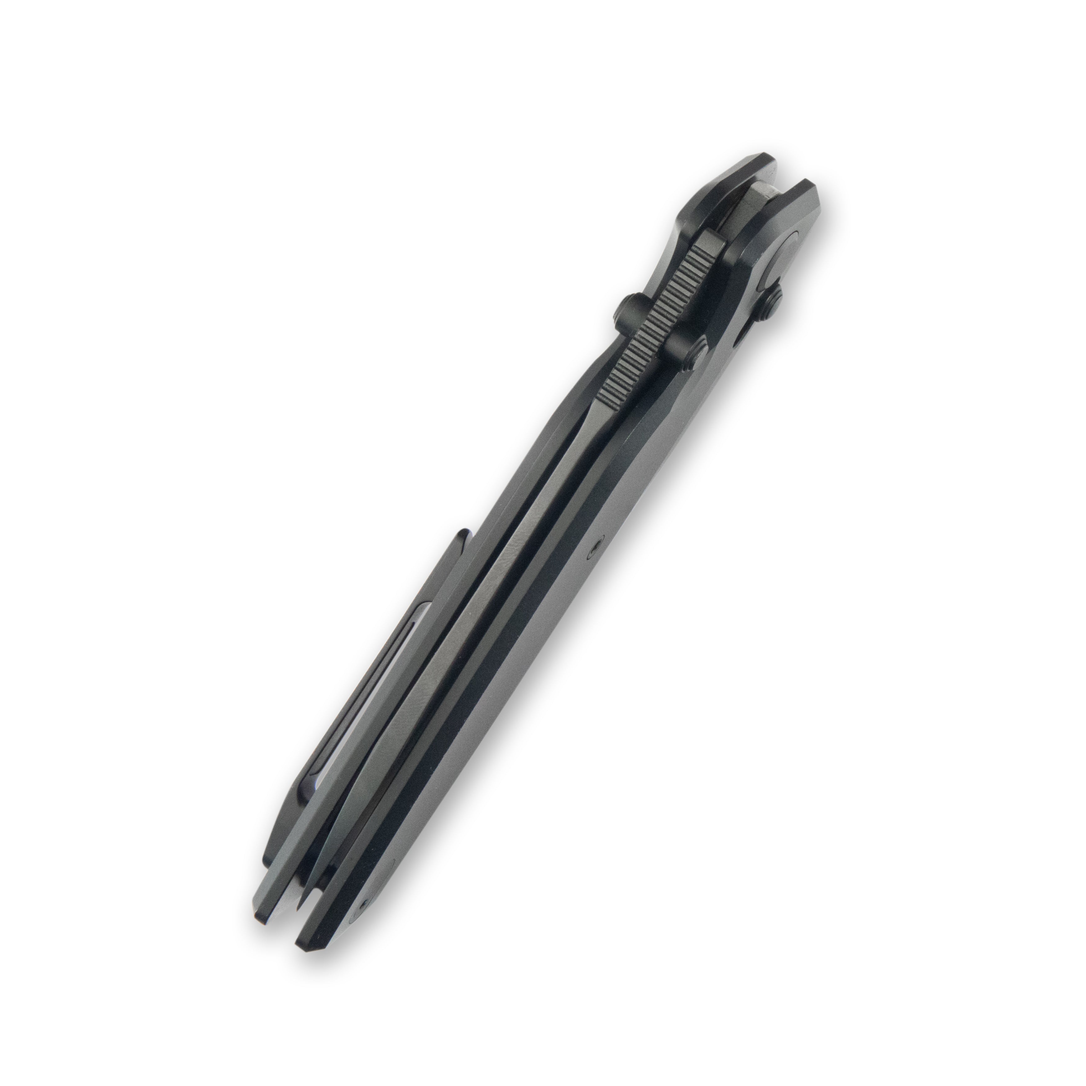 GEO Knife FANTASM Axis lock Folding Knife Black 6AL4V Titanium Handle 3.9" Black DLC Bohler M390 Blade GEO2505C