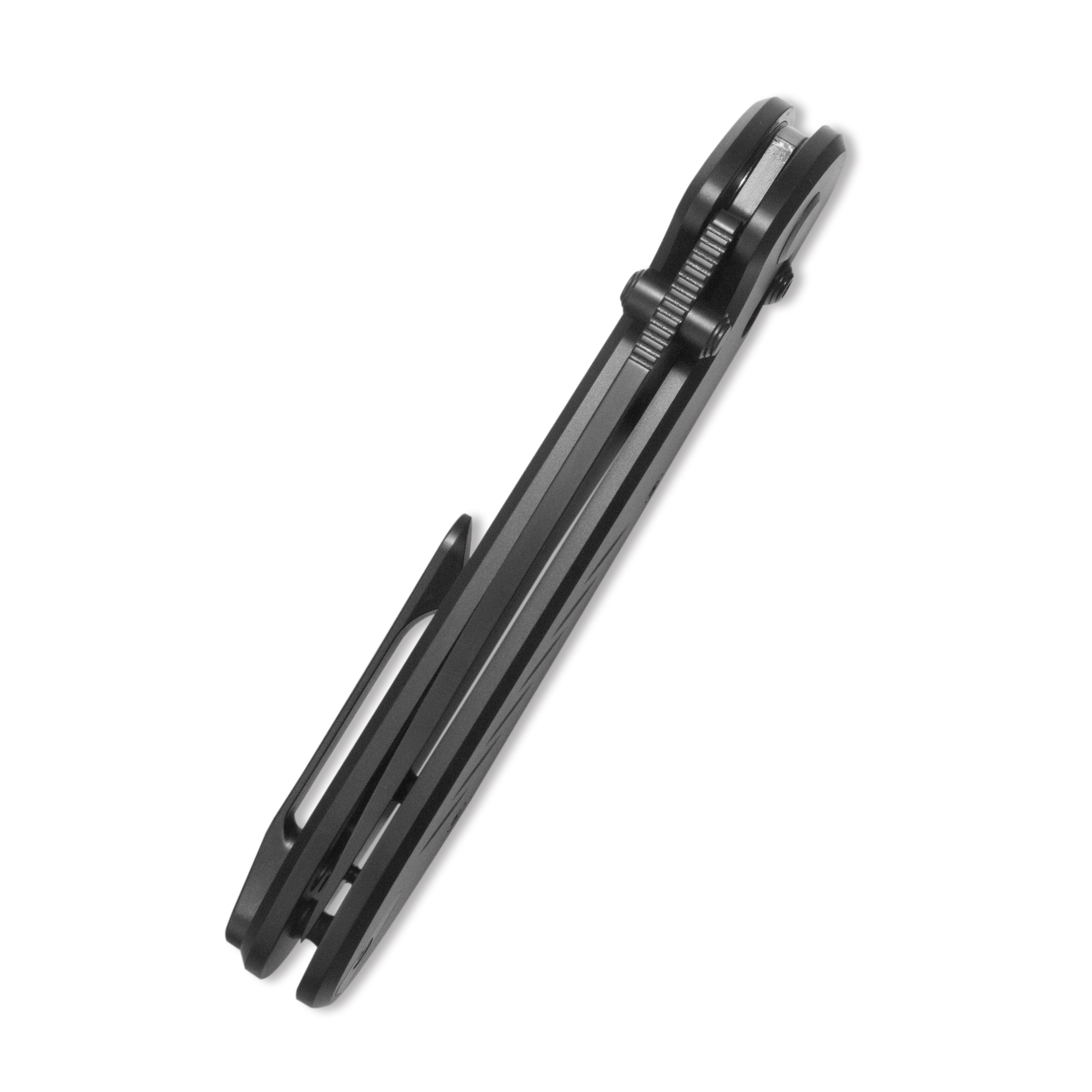 GEO Knife Frost Axis lock Folding Knife Black DLC 6AL4V Titanium Handle 3.4" Black DLC Bohler M390 Blade GEO2501B