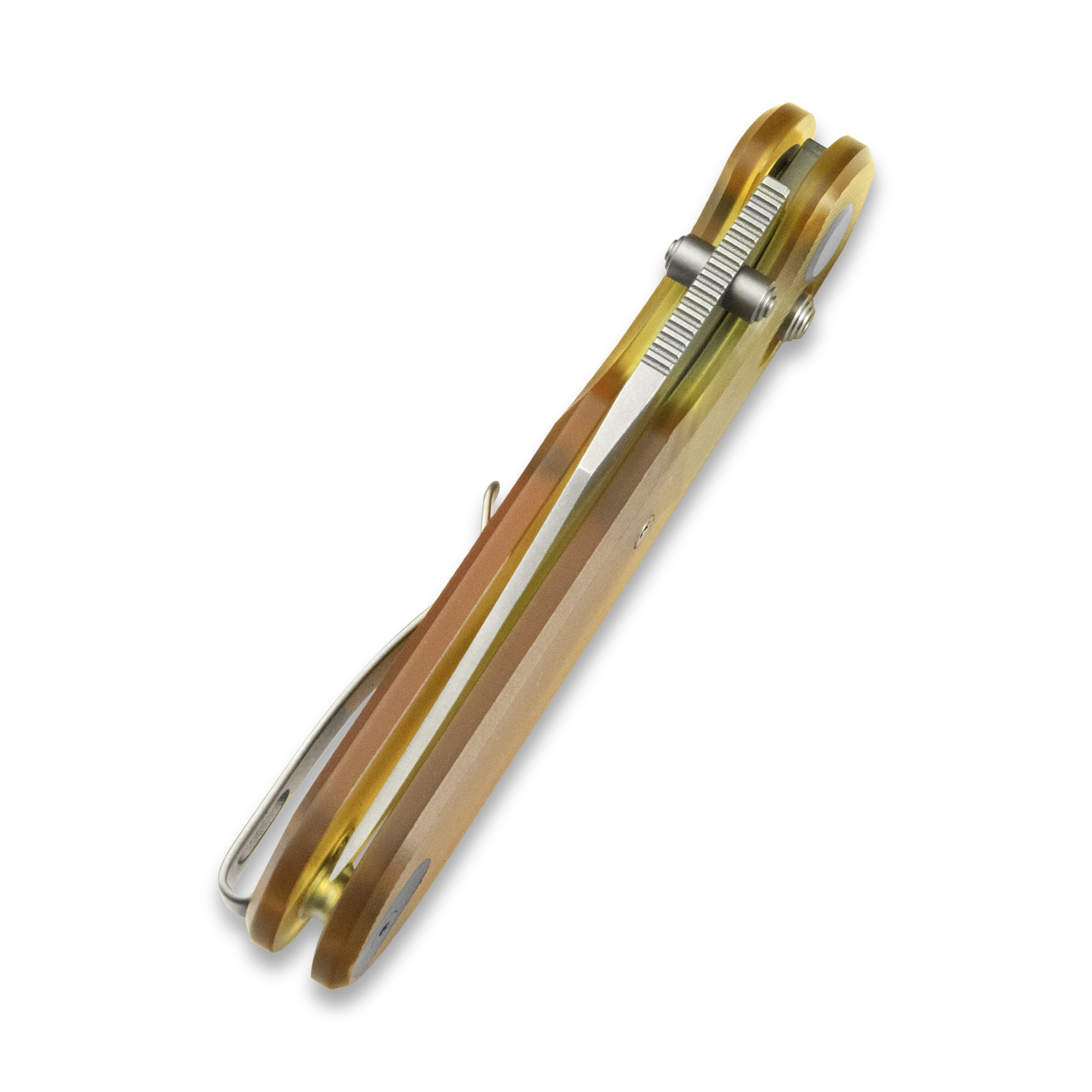 (Pre-order)( Before February 5th): GEO Knife Ethereal Cutter Axis lock Folding Knife Ultem Handle 3.0" Stonewash Bohler M390 Blade GEO2401E