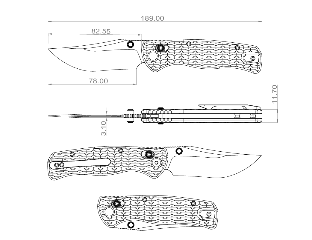 GEO Knife Sharp Shadow Axis lock Folding Knife Gray 6AL4V Titanium Handle 3.3" Stonewash Bohler M390 Blade GEO2504A
