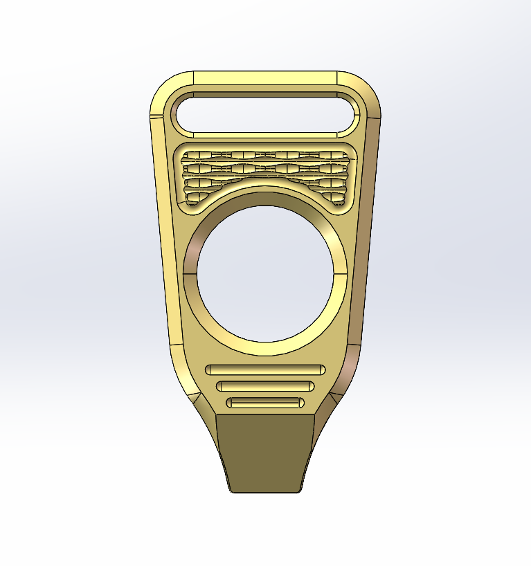 GEO Knife 6AL4V Titanium Material Anodized Yellow Finish Pry-bar GEO2512E