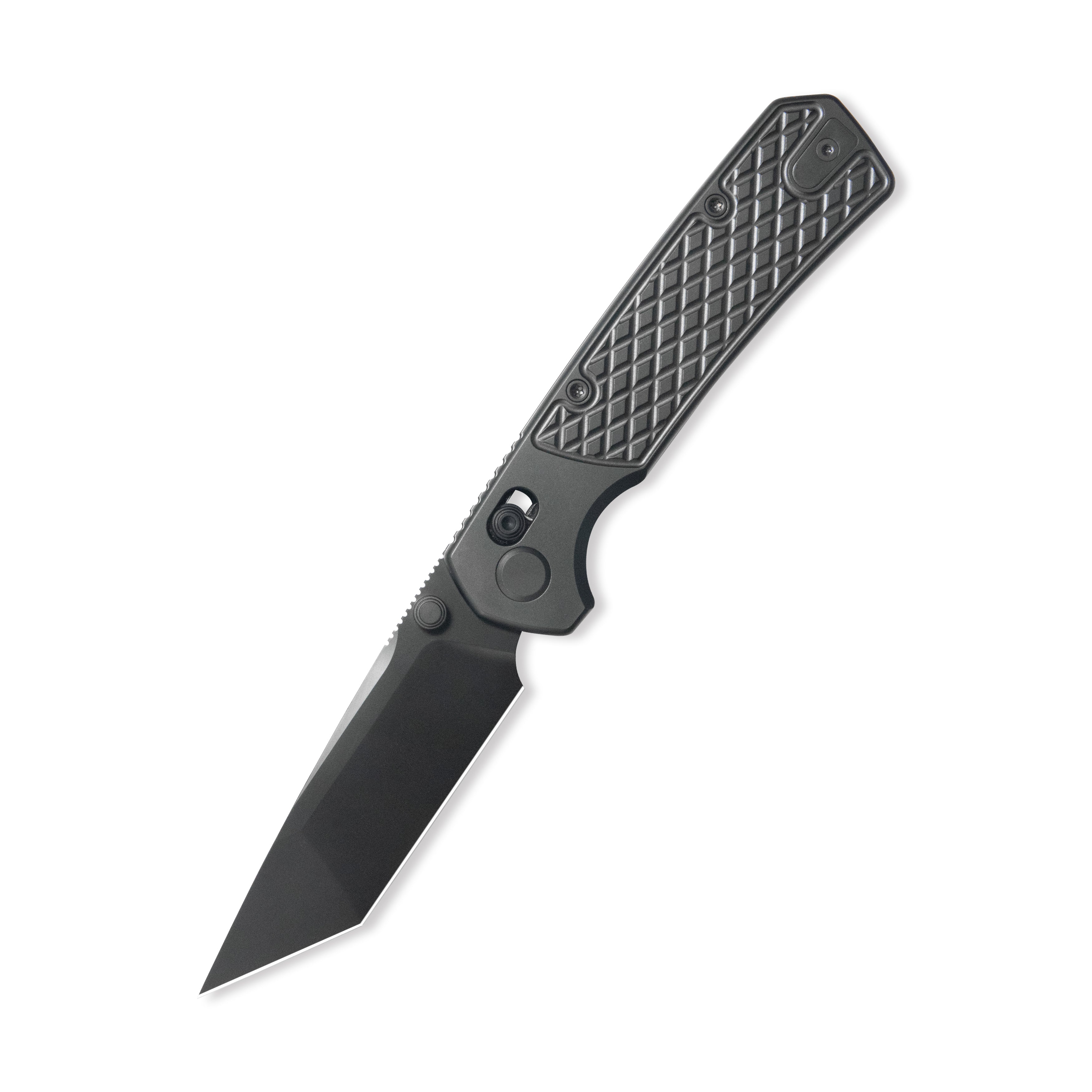 GEO Knife Blaze Axis lock Folding Knife Black DLC 6AL4V Titanium Handle 3.3" Black DLC Bohler M390 Blade GEO2503B