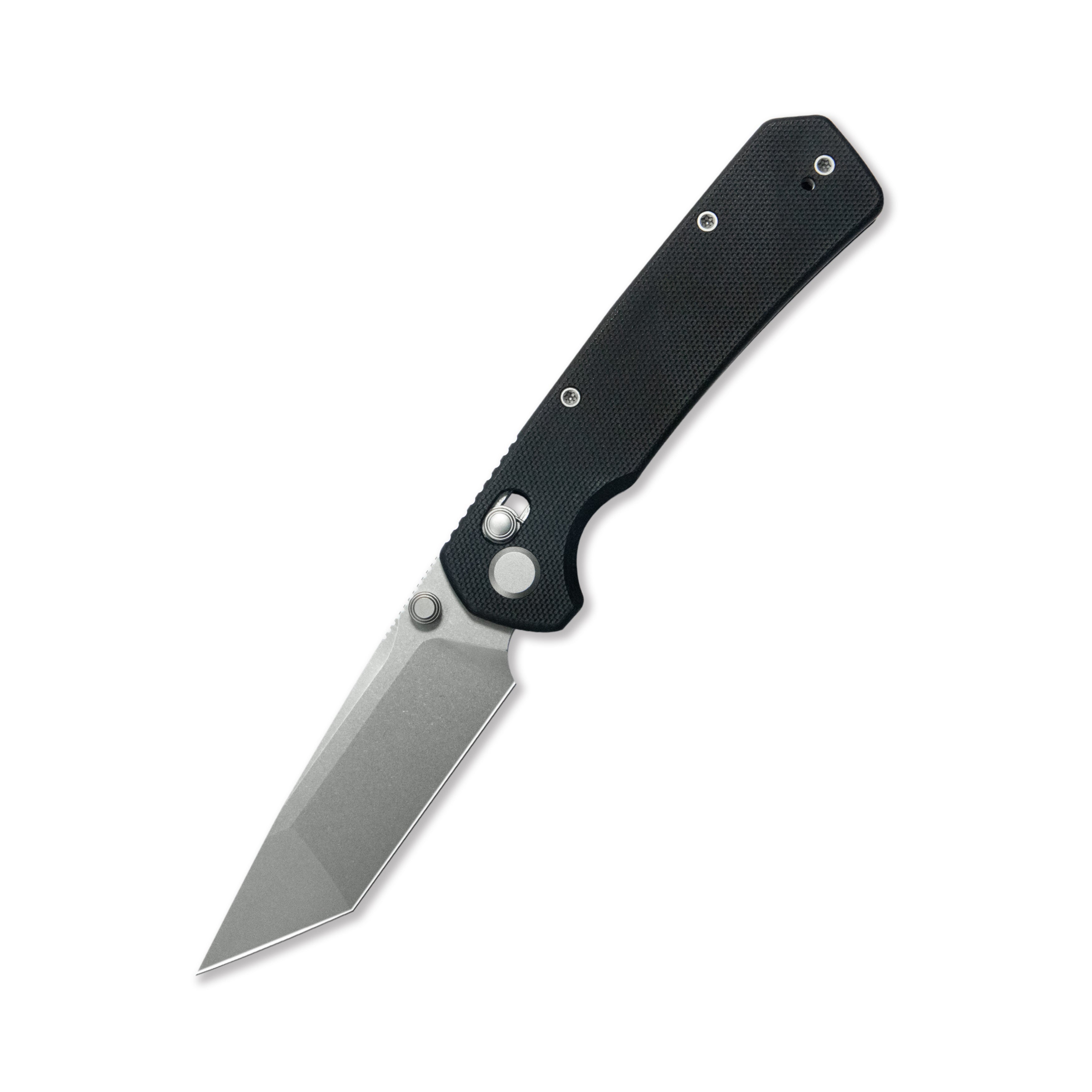 GEO Knife Blaze Crossbar lock Folding Knife Black G10 Handle 3.3" Stonewash Bohler M390 Blade GEO2503D