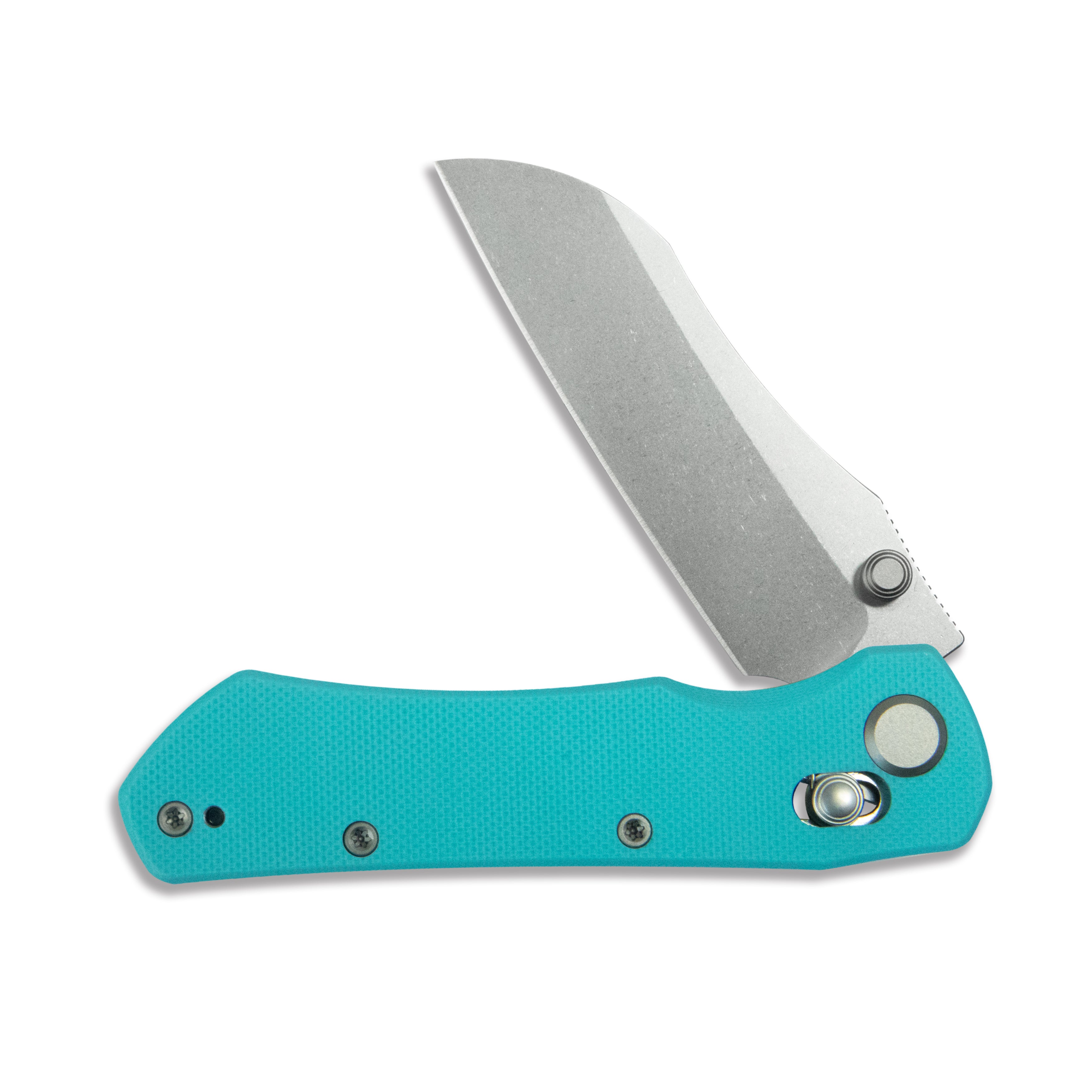 GEO Knife Komodo Crossbar lock Folding Knife Tiffany Blue G10 Handle 3.1" Stonewash Bohler M390 Blade GEO2509F