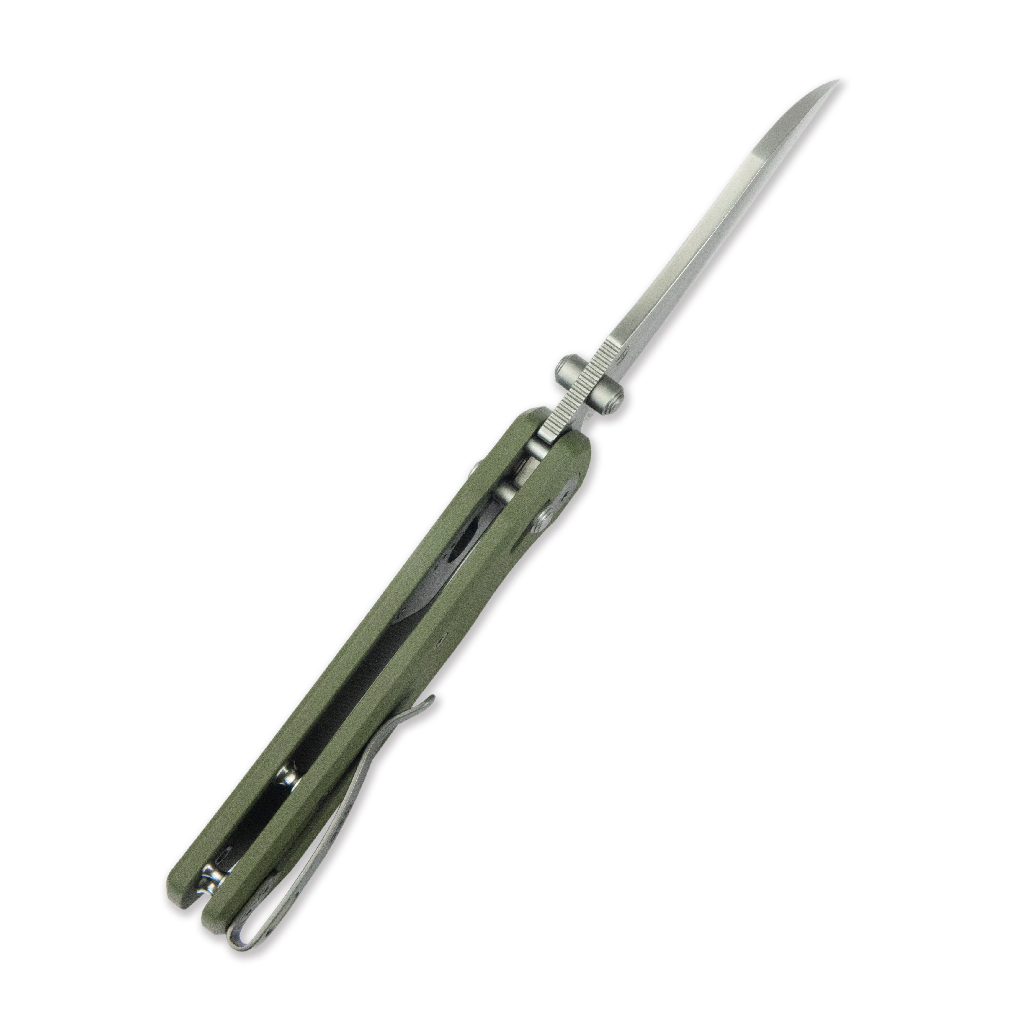 GEO Knife Komodo Crossbar lock Folding Knife Green G10 Handle 3.1" Stonewash Bohler M390 Blade GEO2509I