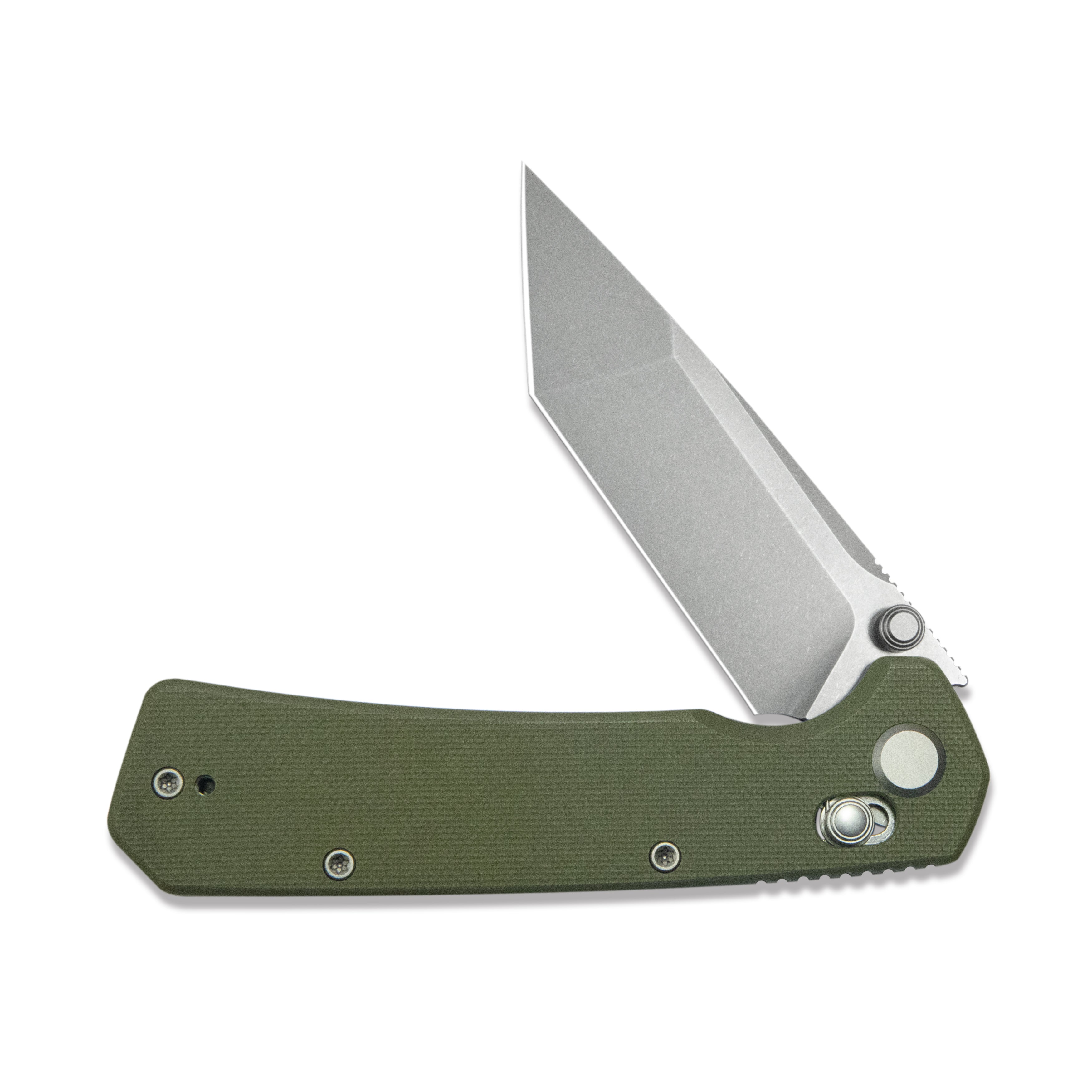 ( Pre-order ) GEO Knife Blaze Crossbar lock Folding Knife Green G10 Handle 3.3" Stonewash Bohler M390 Blade GEO2503H