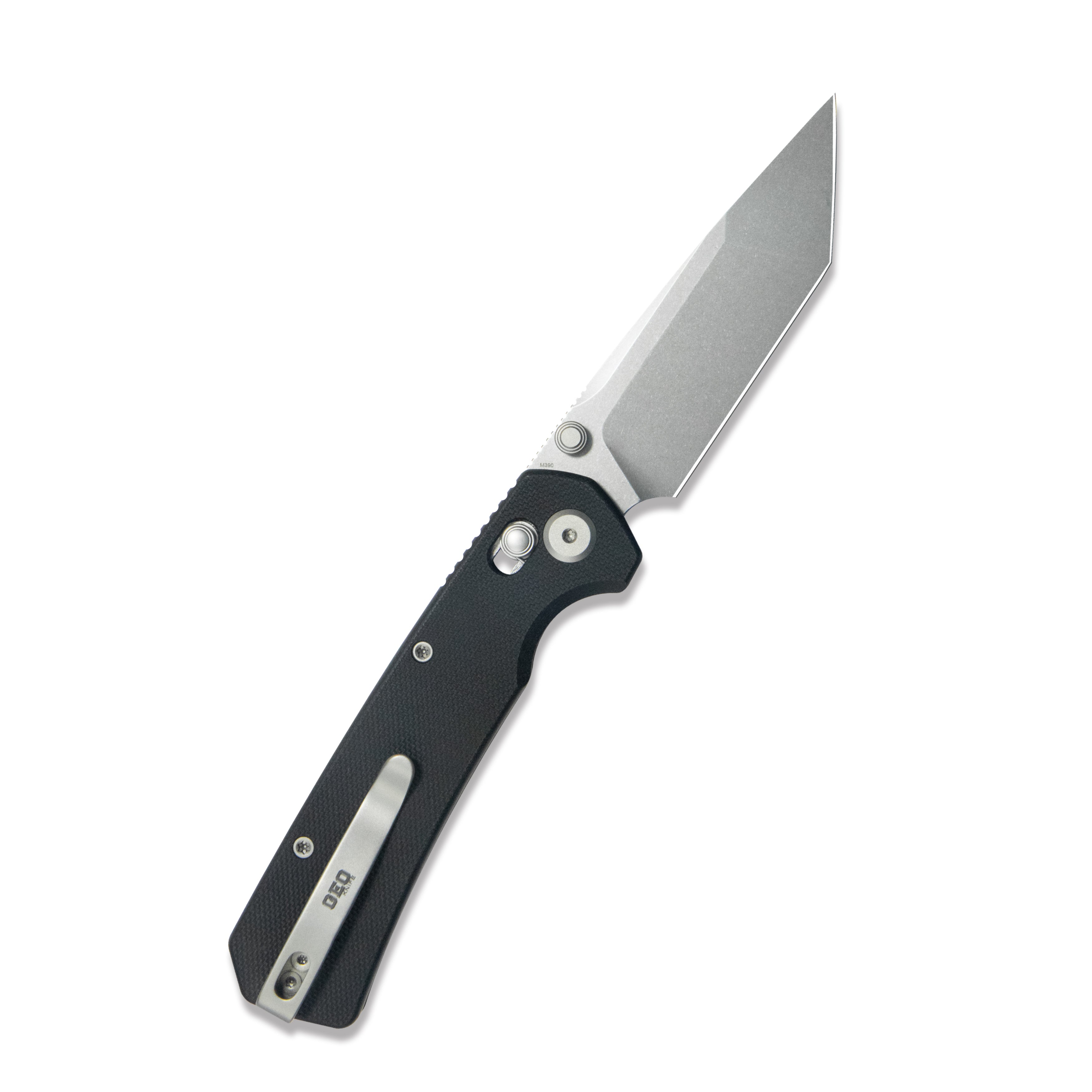 GEO Knife Blaze Crossbar lock Folding Knife Black G10 Handle 3.3