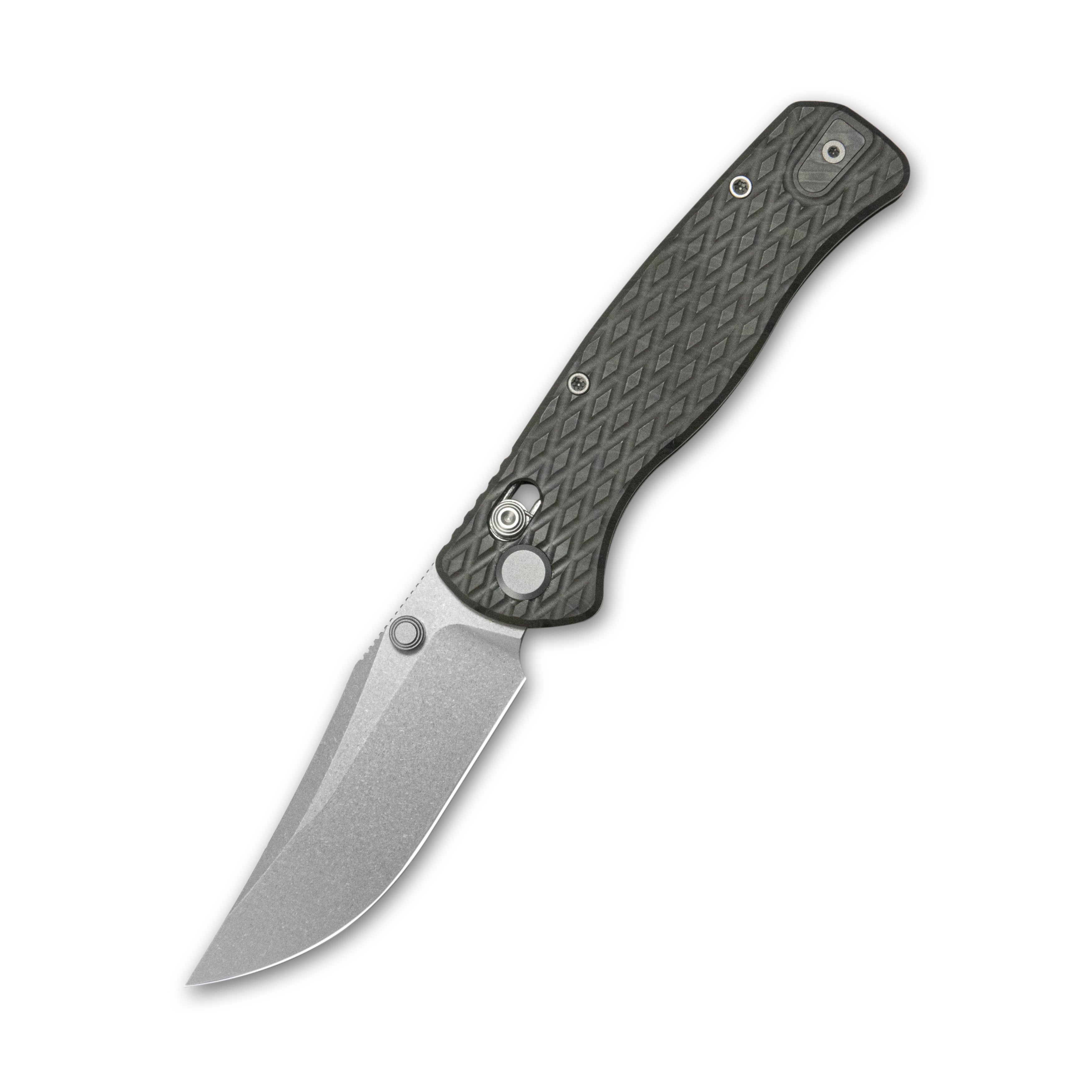 (Pre-order) : Geo knife Sharp Shadow Axis lock Folding Knife  Tiger Stripe Pattern Flamed 6AL4V Titanium Handle 3.4" Stonewash Bohler M390 Blade GEO2504C