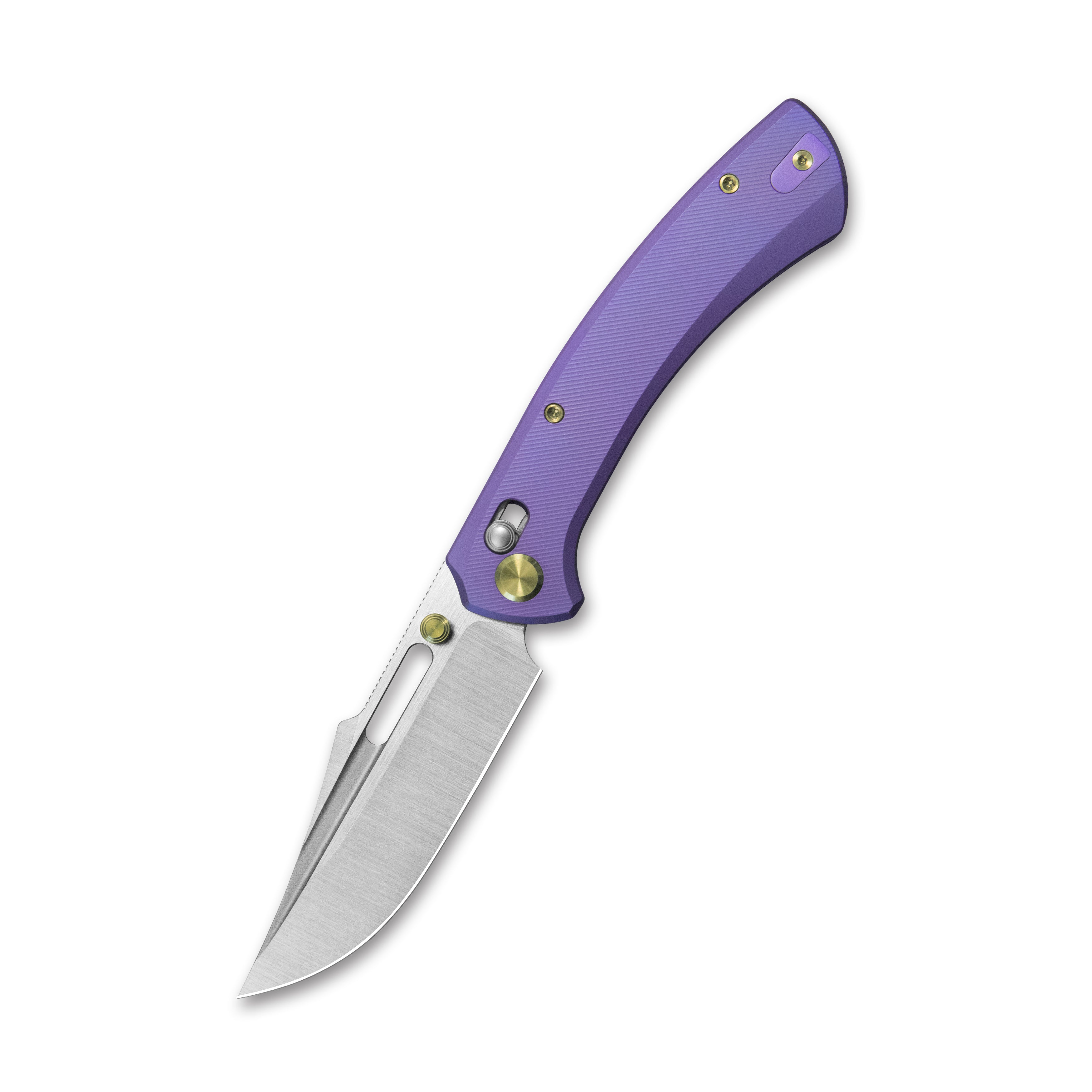 GEO Knife Strix Crossbar lock Folding Knife Purple blue 6AL4V Titanium