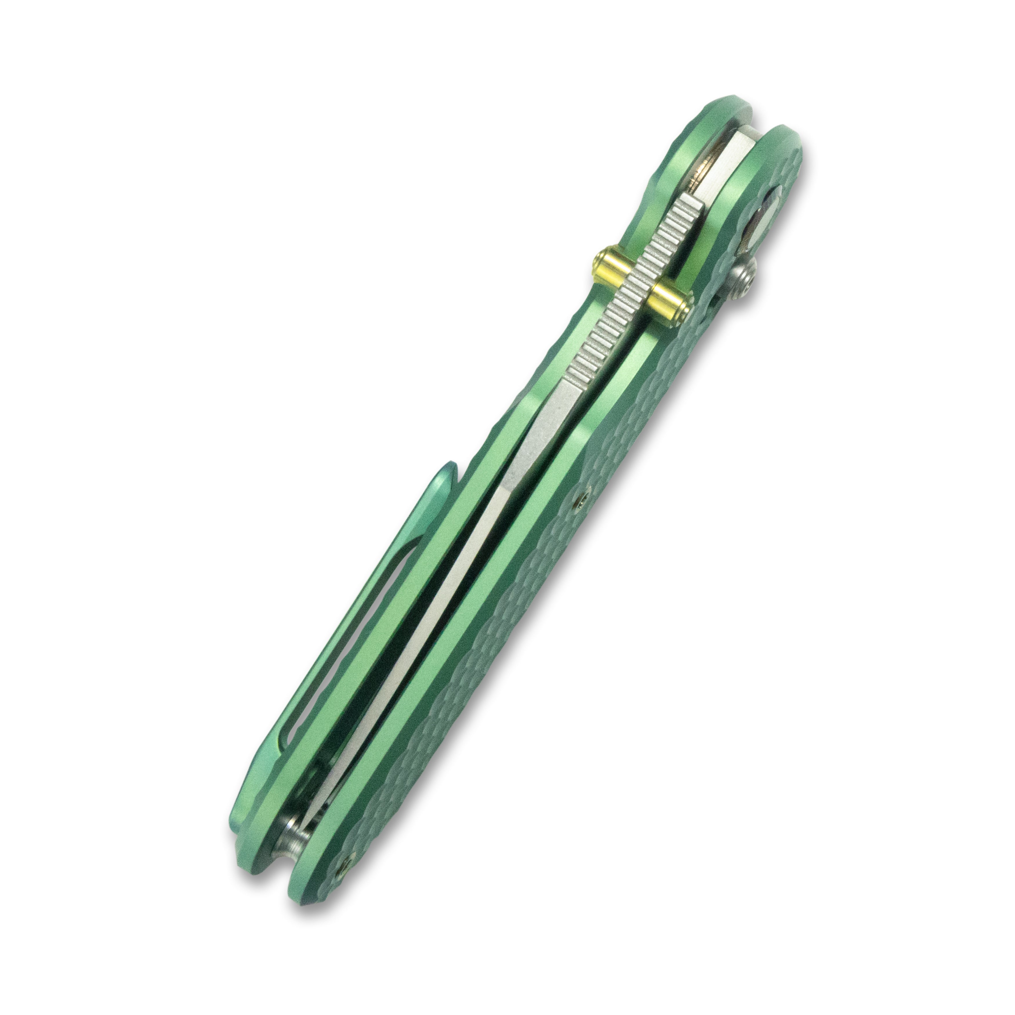 (Pre-order) : Geo knife Ethereal Cutter Axis lock Folding Knife Green 6AL4V Titanium Handle 3.0" Stonewash Bohler M390 Blade GEO2401H