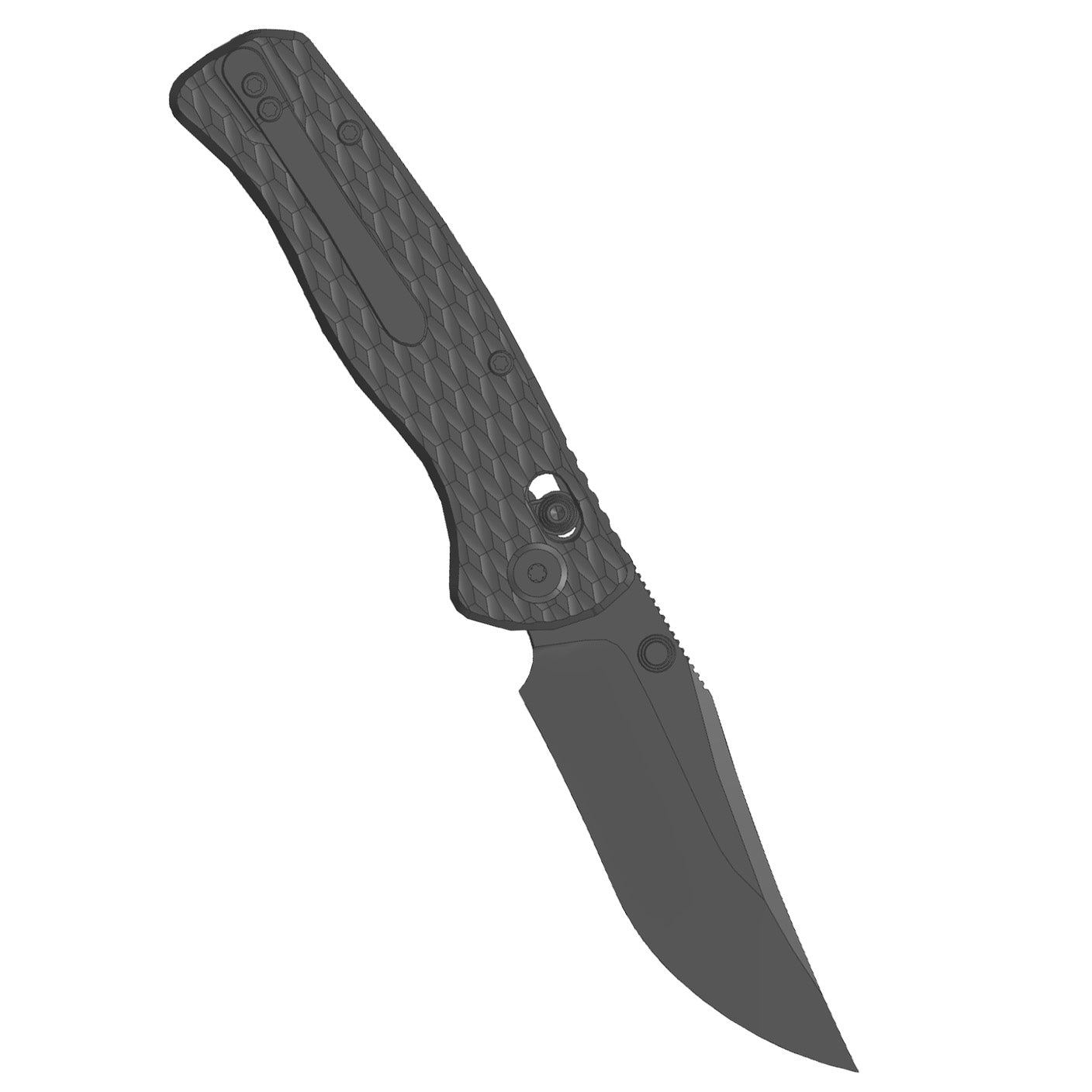 (Pre-order) : Geo knife Axis lock Folding Knife Black DLC 6AL4V Titanium Handle 3.25" Black DLC Bohler M390 Blade GEO2504B