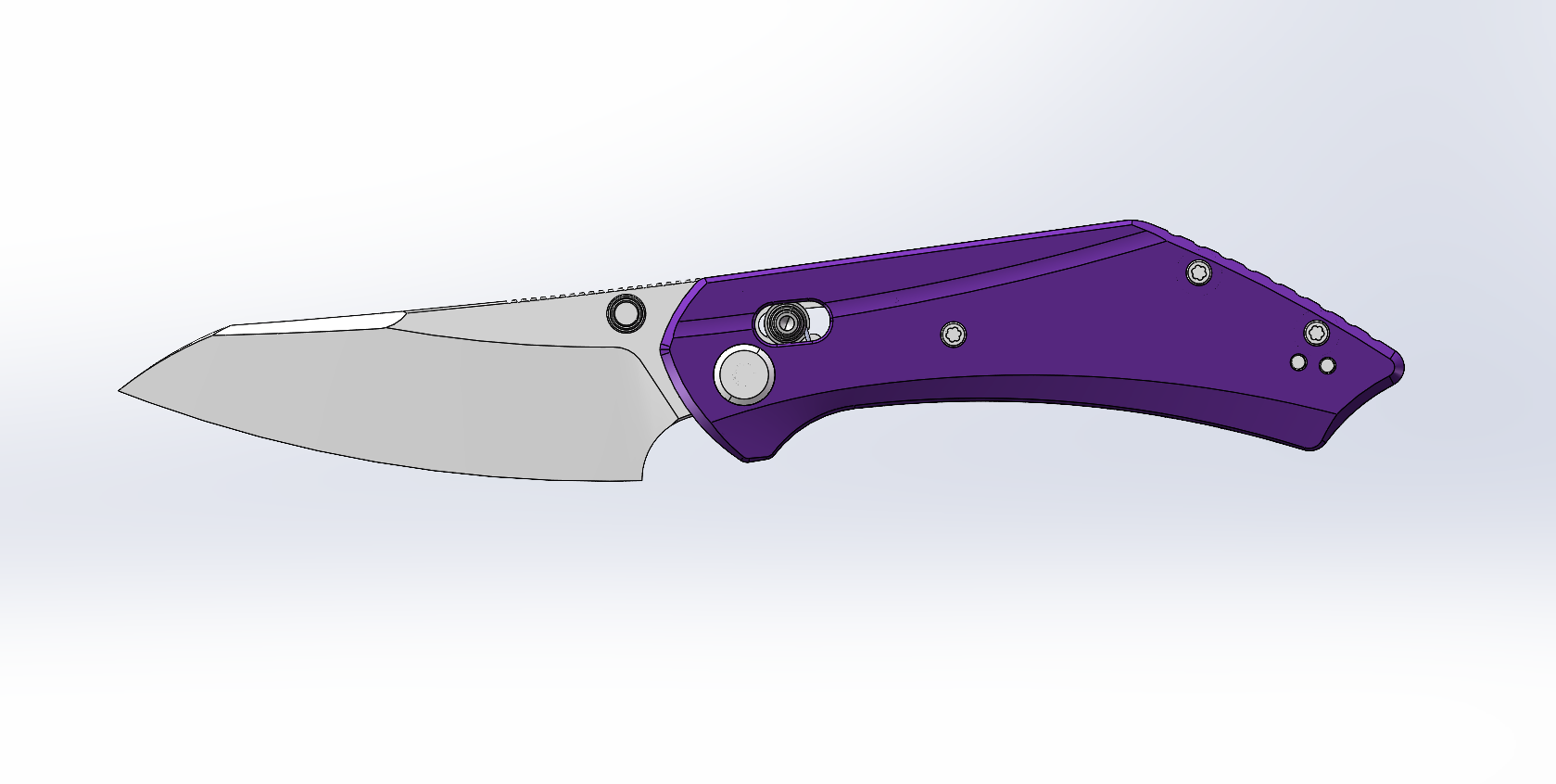 (Pre-order): GEO Knife DIVID Axis lock Folding Knife Purple G10 Handle 3.3" Stonewash Bohler M390 Blade GEO2507G