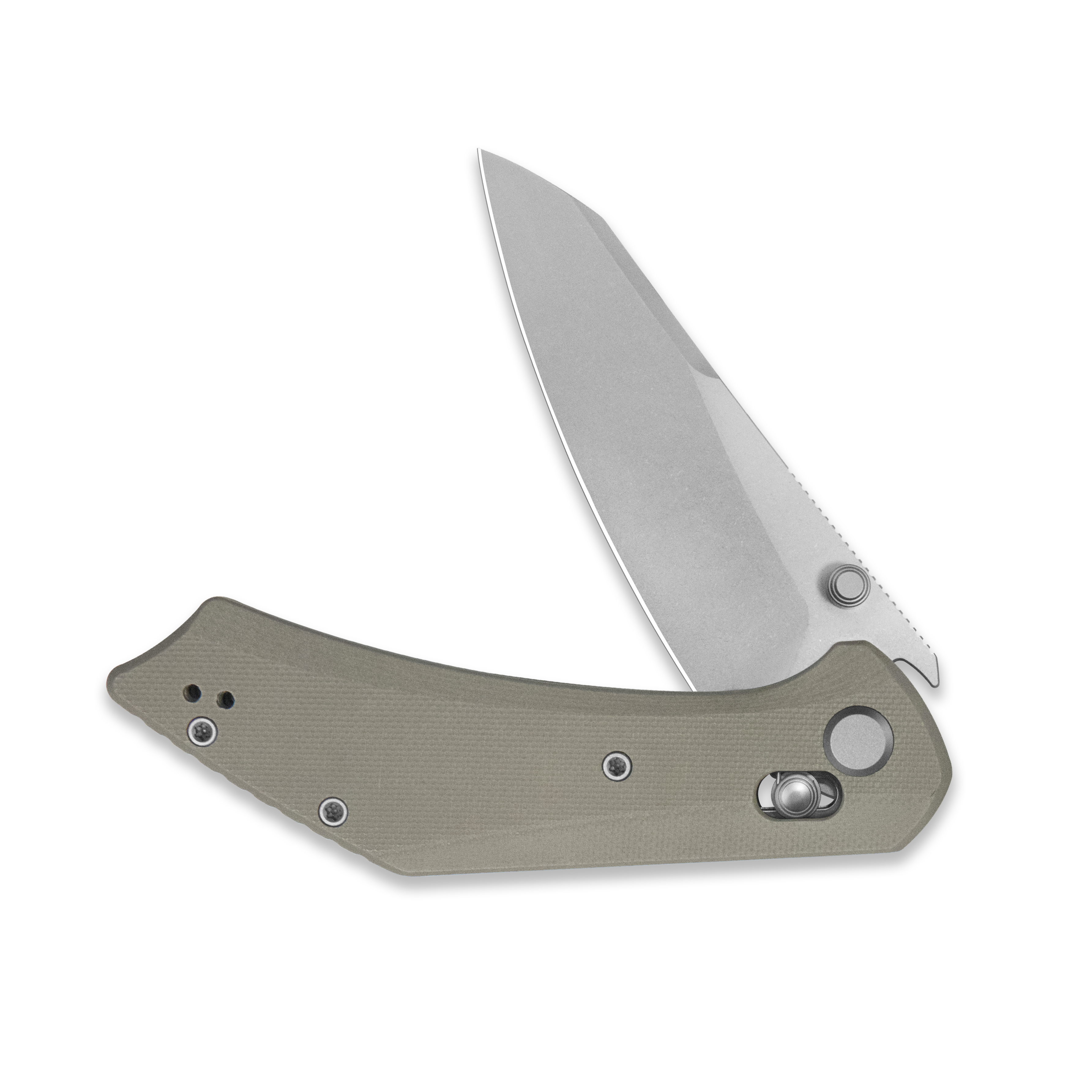 GEO Knife DIVID Crossbar lock Folding Knife Khaki G10 Handle 3.3" Stonewash Bohler M390 Blade GEO2507J