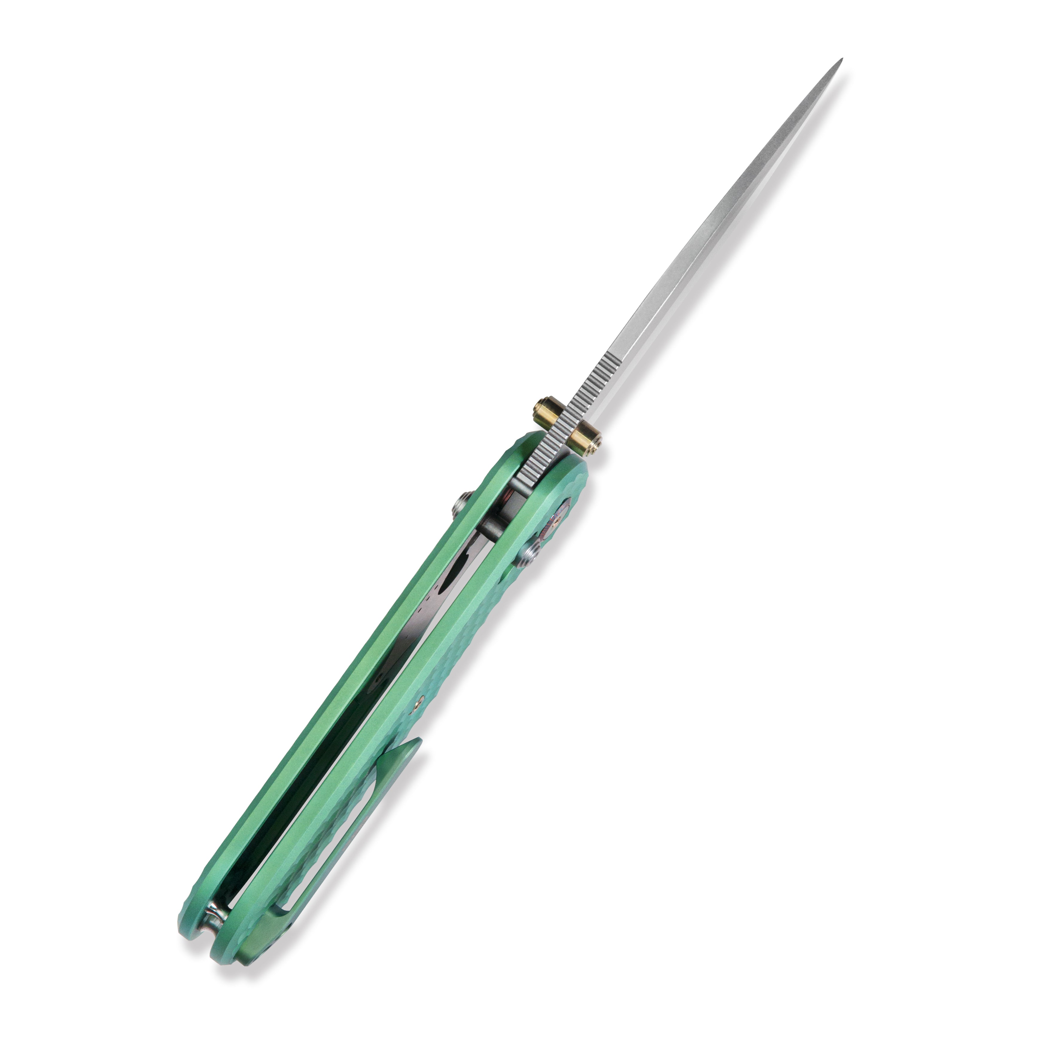 (Pre-order) : Geo knife Ethereal Cutter Axis lock Folding Knife Green 6AL4V Titanium Handle 3.0" Stonewash Bohler M390 Blade GEO2402H
