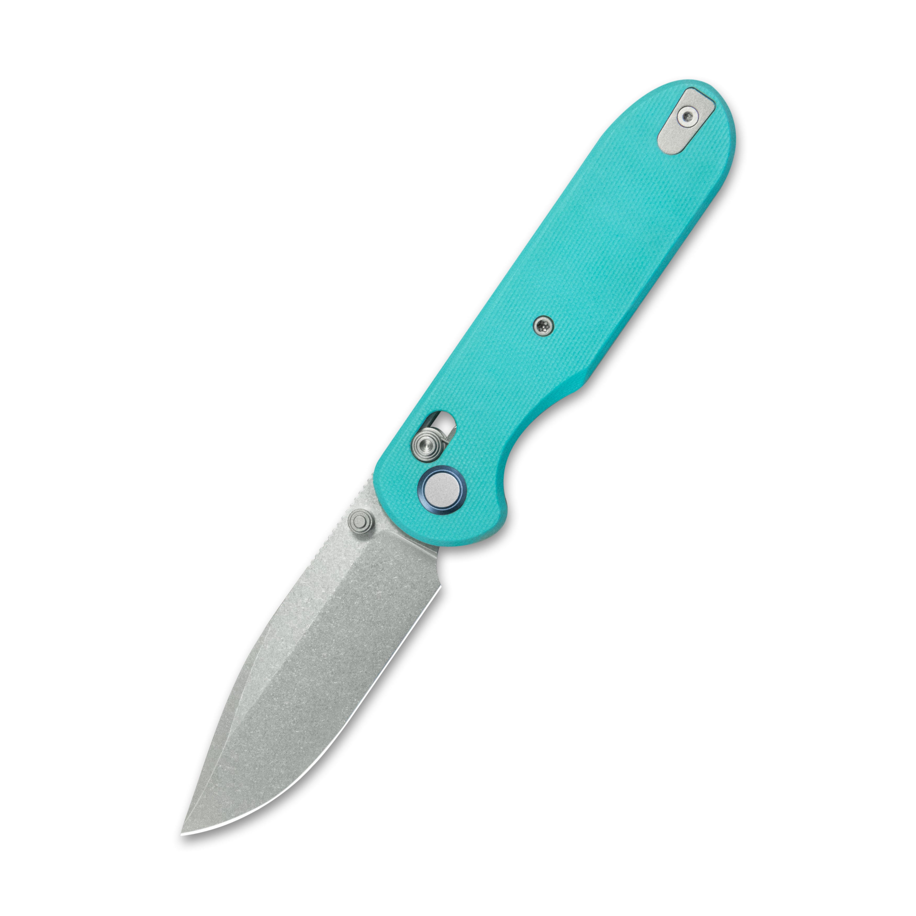 (Pre-order) : Geo knife Ethereal Cutter Axis lock Folding Knife Tiffany Blue G10 Handle 3.0" Stonewash Bohler M390 Blade GEO2402G