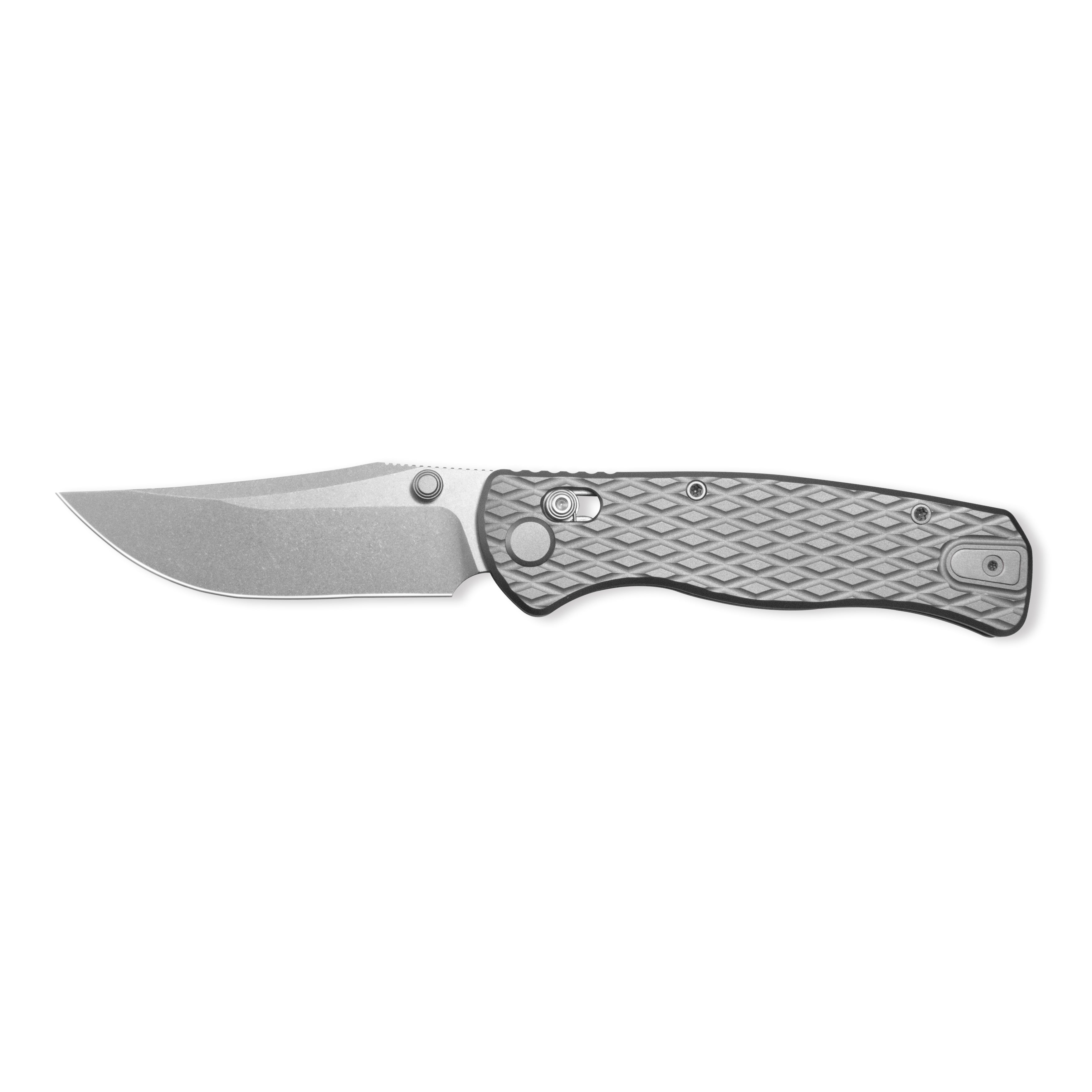 (Pre-order) : Geo knife Sharp Shadow Axis lock Folding Knife Gray 6AL4V Titanium Handle 3.3" Stonewash Bohler M390 Blade GEO2504A