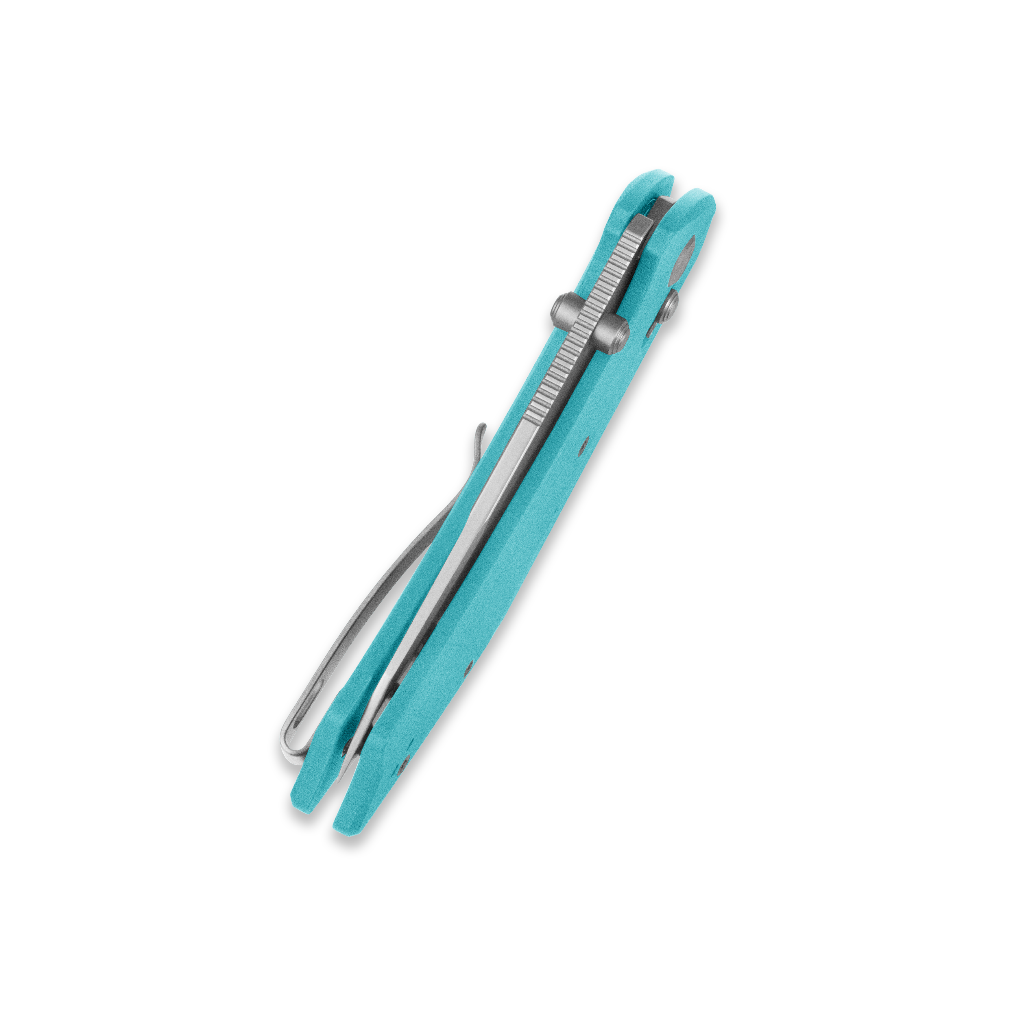 GEO Knife DIVID Crossbar lock Folding Knife Tiffany Blue G10 Handle 3.3" Stonewash Bohler M390 Blade GEO2507F