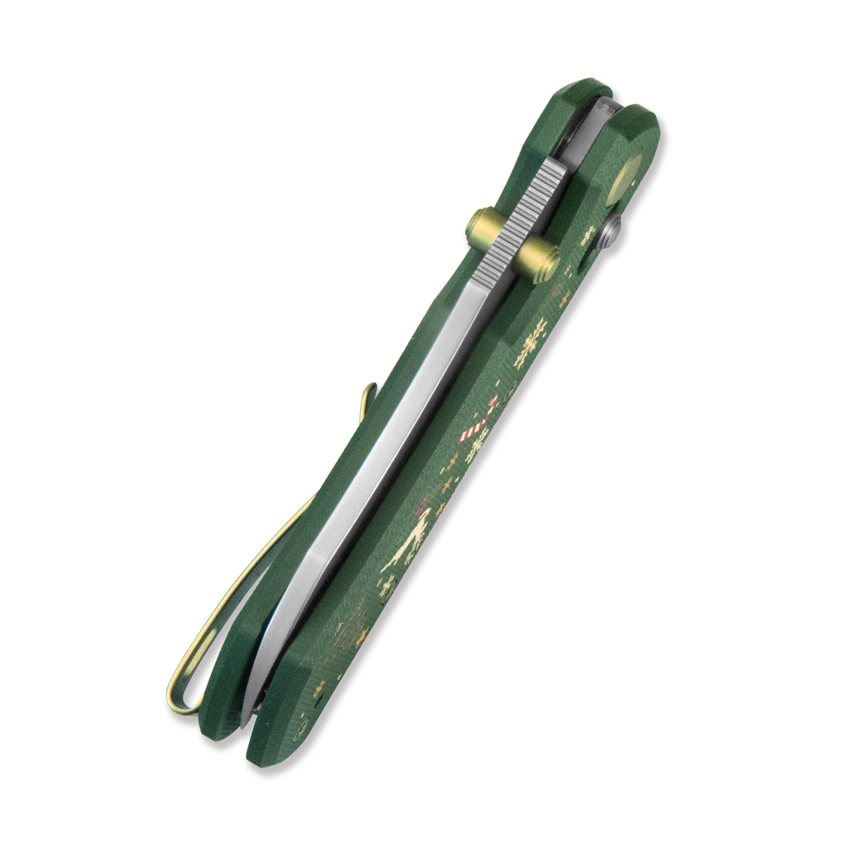 (Pre-order) Christmas Edition: GEO Knife Komodo Crossbar lock Folding Knife Green G10 Handle 3.1" Stonewash Bohler M390 Blade GEO2509-1A