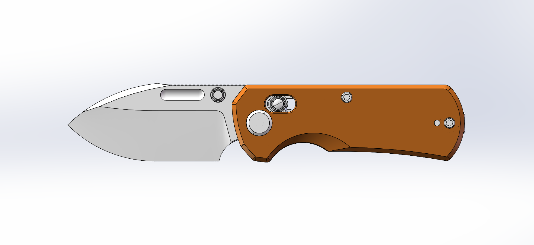 (Pre-order): GEO Knife Belluf Axis lock Folding Knife Orange G10 Handle 2.4" Stonewash Bohler M390 Blade GEO2508D