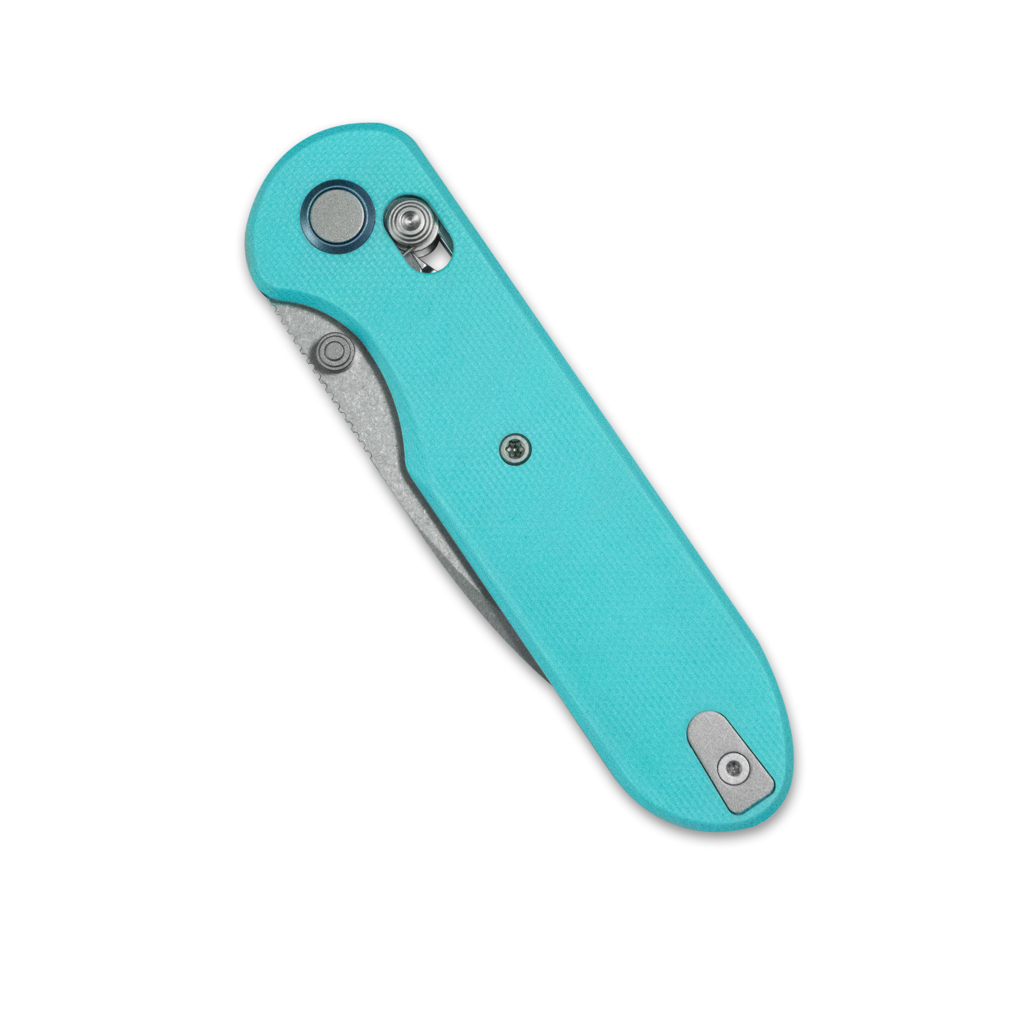 (Pre-order) : Geo knife Ethereal Cutter Axis lock Folding Knife Tiffany Blue G10 Handle 3.0" Stonewash Bohler M390 Blade GEO2402G