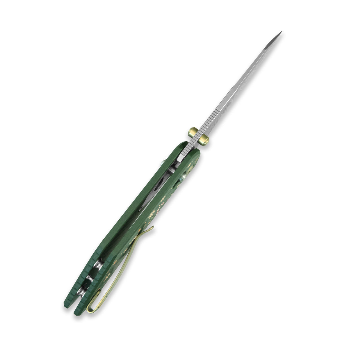 (Pre-order) Christmas Edition: GEO Knife DIVID Crossbar lock Folding Knife Green G10 Handle 3.3" Stonewash Bohler M390 Blade  GEO2507L