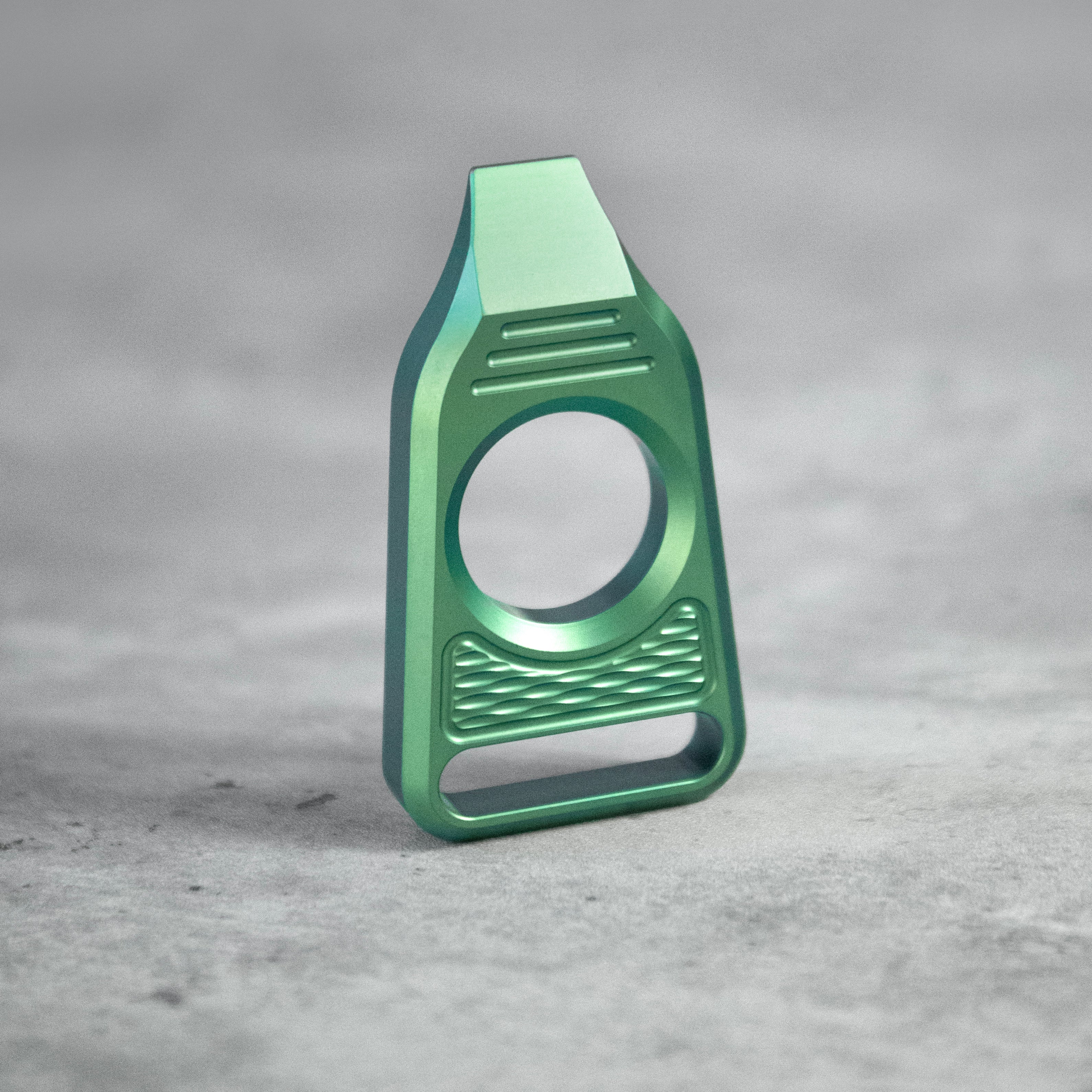 GEO Knife Vector 6AL4V Titanium Material Anodized Green Finish Pry-bar GEO2512F