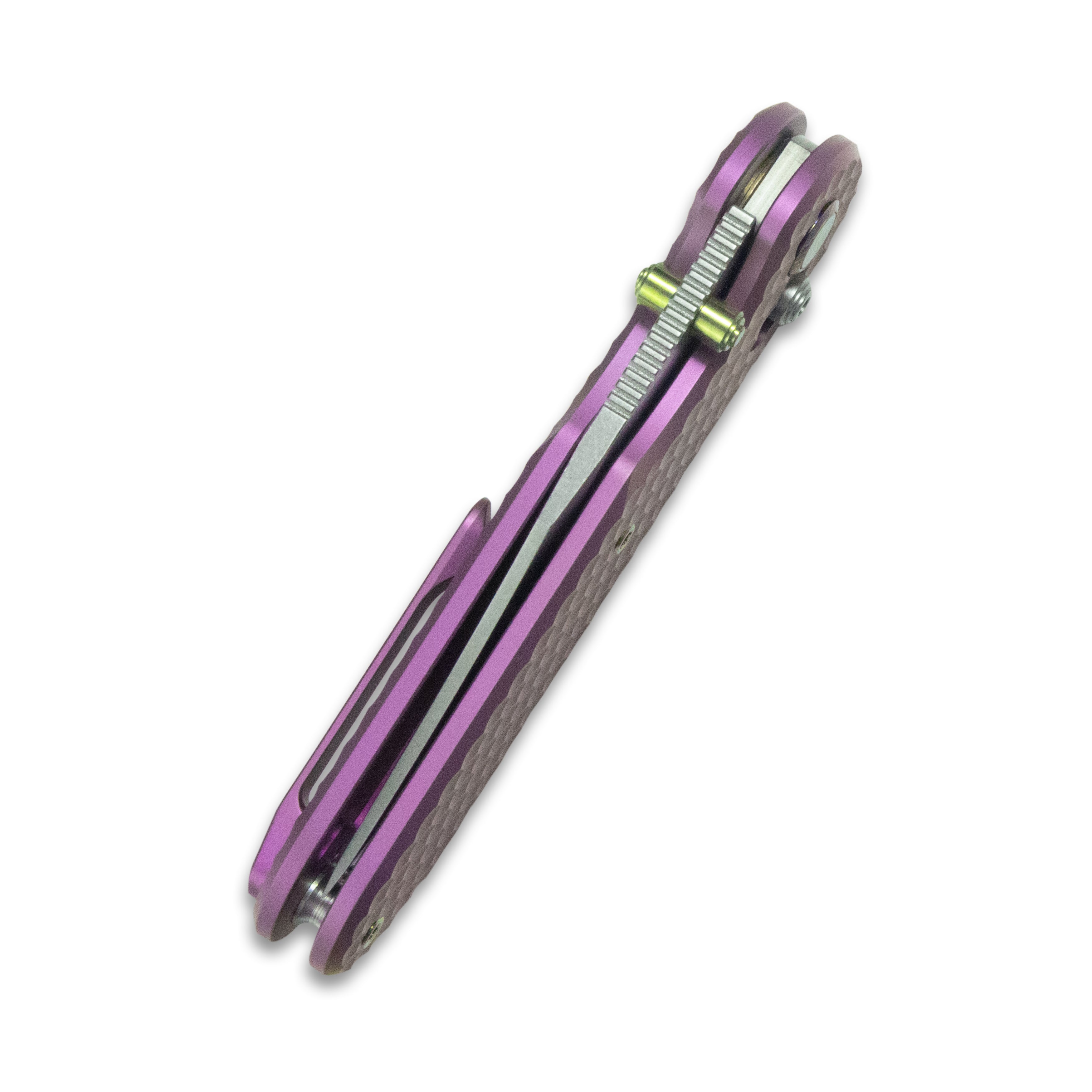 (Pre-order) : Geo knife Ethereal Cutter Axis lock Folding Knife Purple 6AL4V Titanium Handle 3.0" Stonewash Bohler M390 Blade GEO2401I