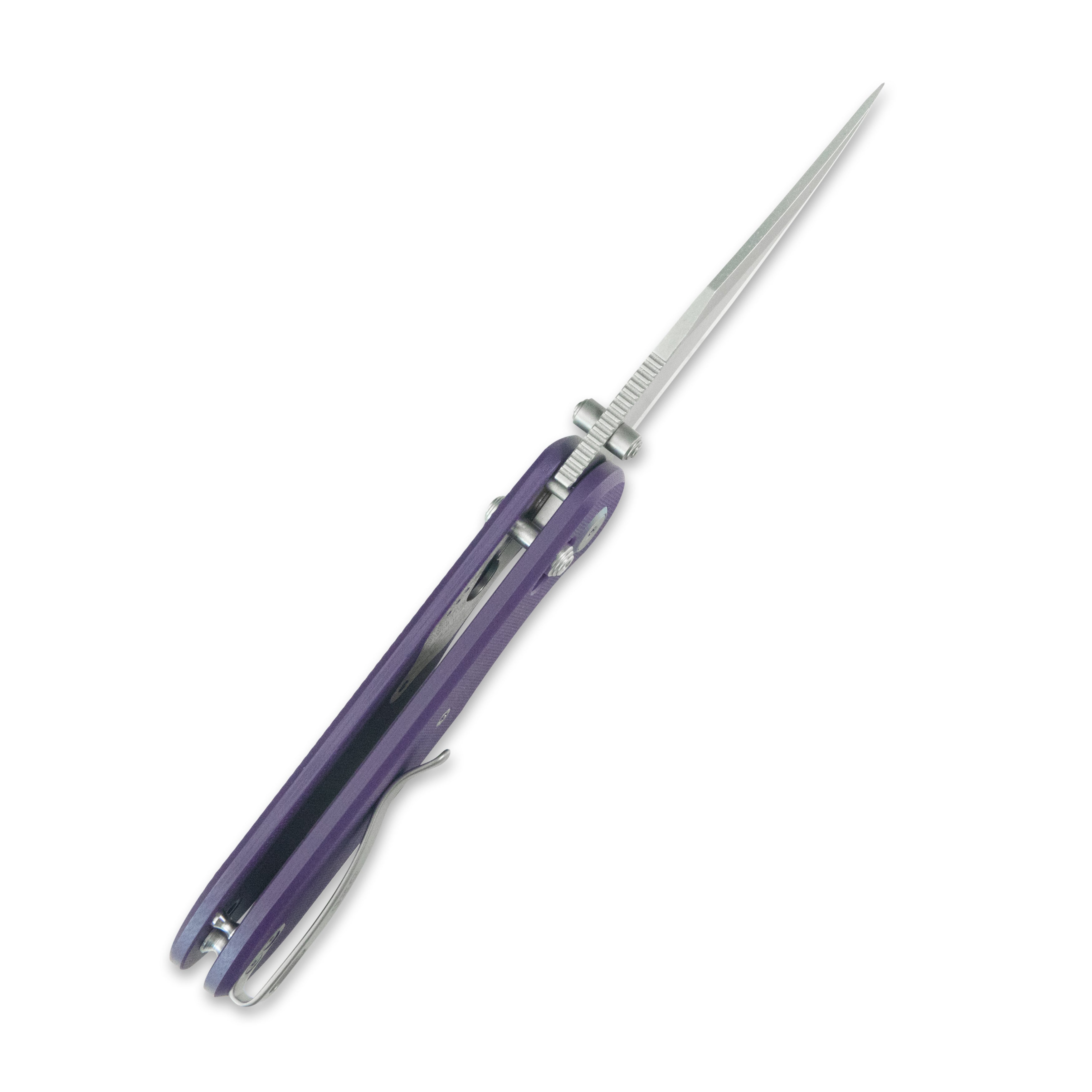 Geo knife Ethereal Cutter Axis lock Folding Knife Purple G10 Handle 3.0" Stonewash Bohler M390 Blade GEO2401L
