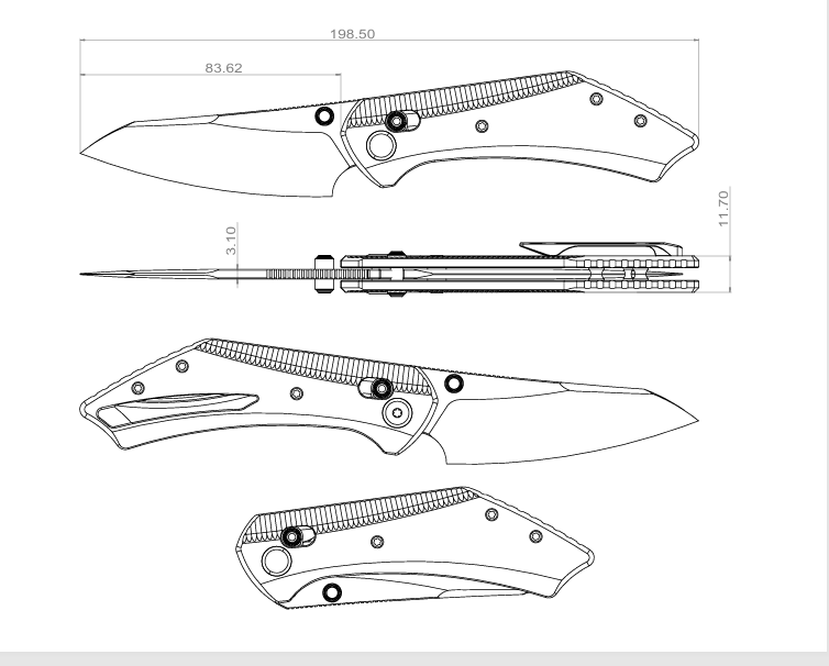 GEO Knife DIVID Axis lock Folding Knife Bronze 6AL4V Titanium Handle 3.1" Damascus Steel & Copper Blade（10Cr15CoMoV) GEO2507D