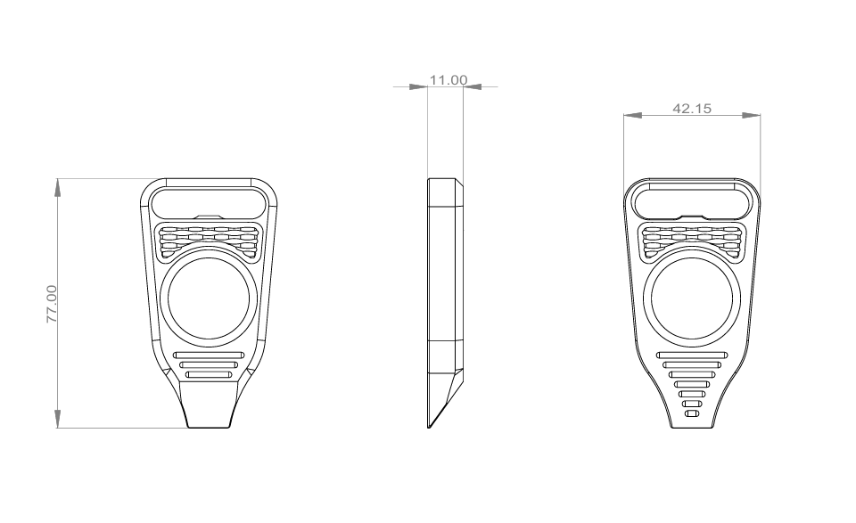 GEO Knife 6AL4V Titanium Material Anodized Green Finish Pry-bar GEO2512F